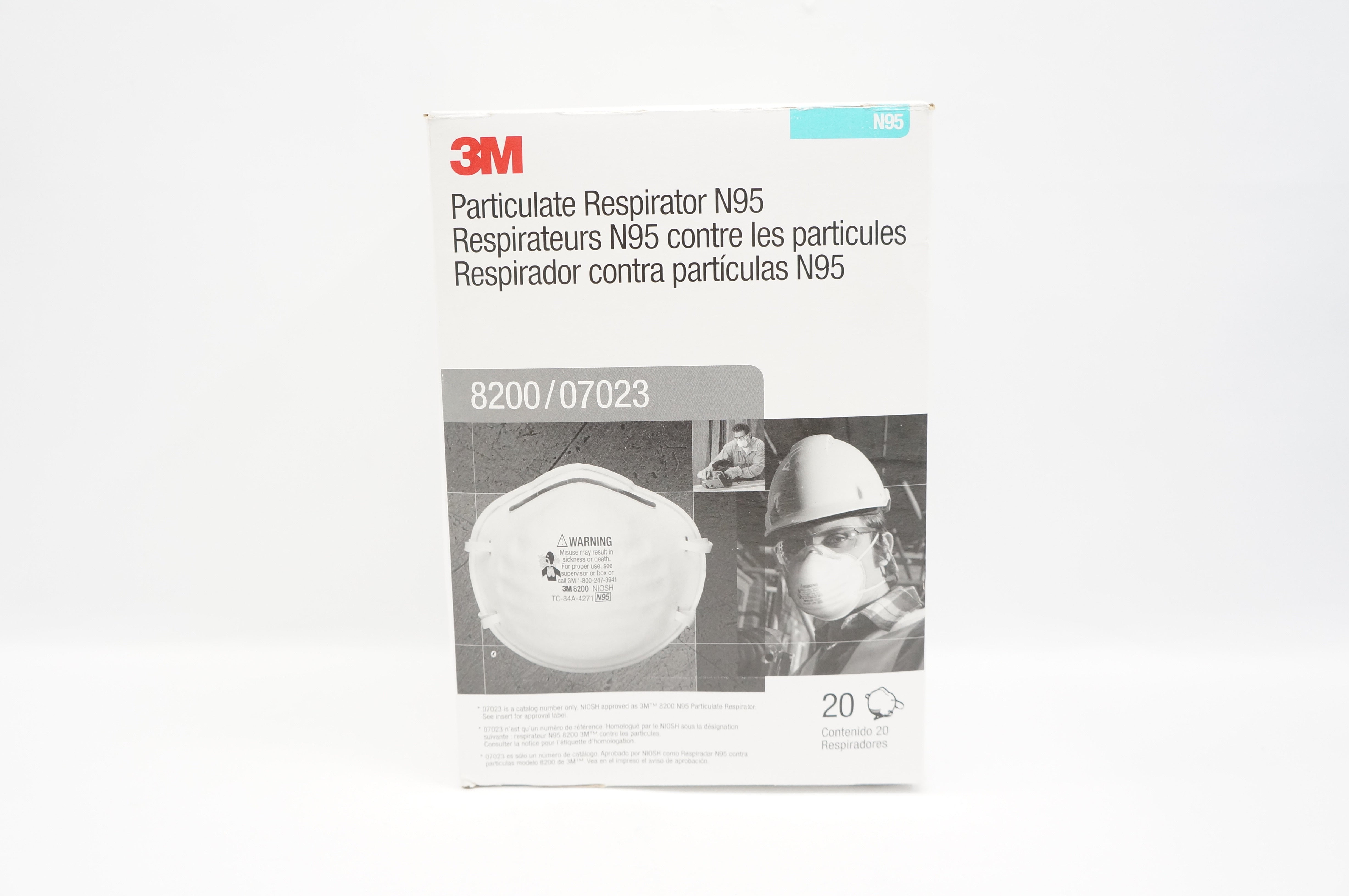3M 8200/07023 Particle Respirator N95 - Box of 20 (x)