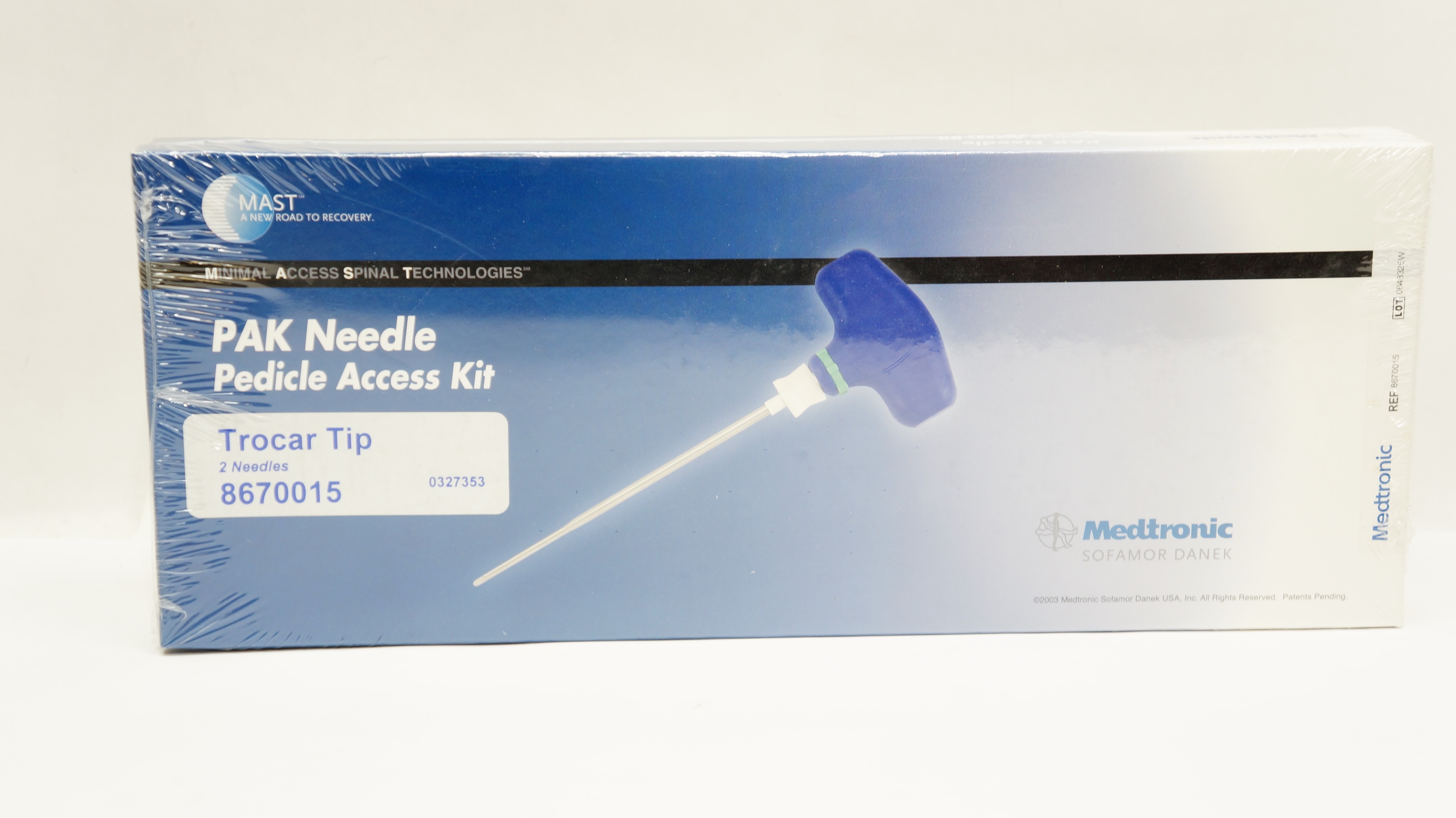 Medtronic 8670015 PAK Ndle, 2 Trocar Tips