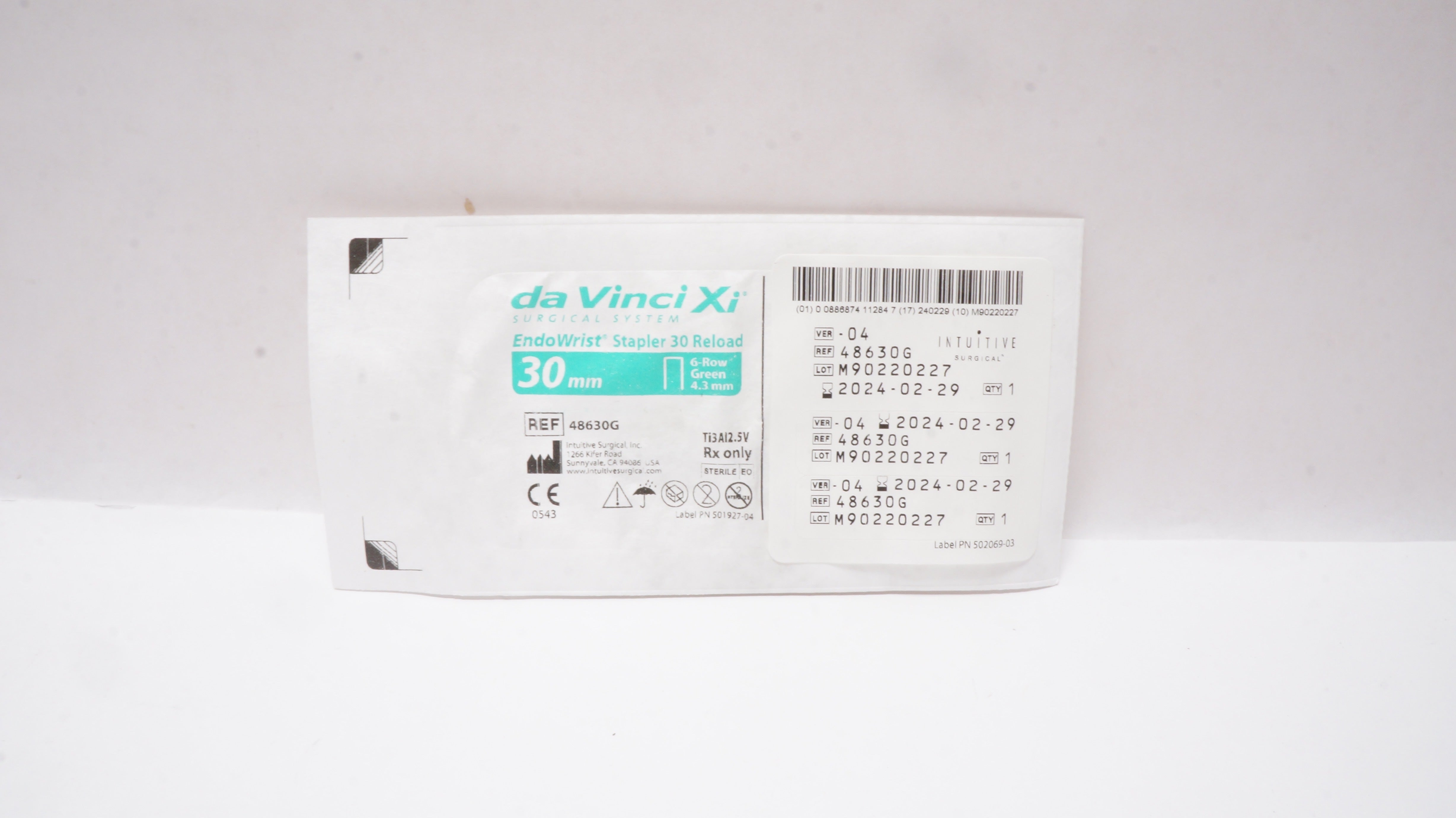 Intuitive Surgical 48630G Da Vinci XI EndoWrist Stapler 30 Reload 6-Row 30mm