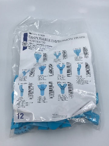 Henry Schein 900-4572 Disposable Impression Trays Perforated ~ Pack of 12