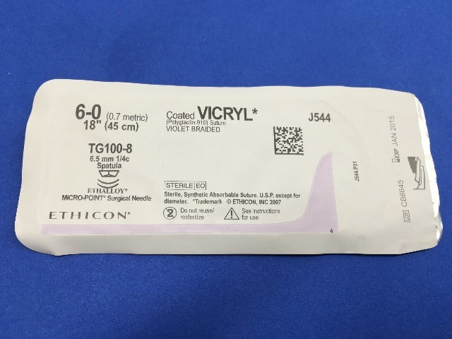 Ethicon J544 VICRYL, Spatula TG100-8, 18