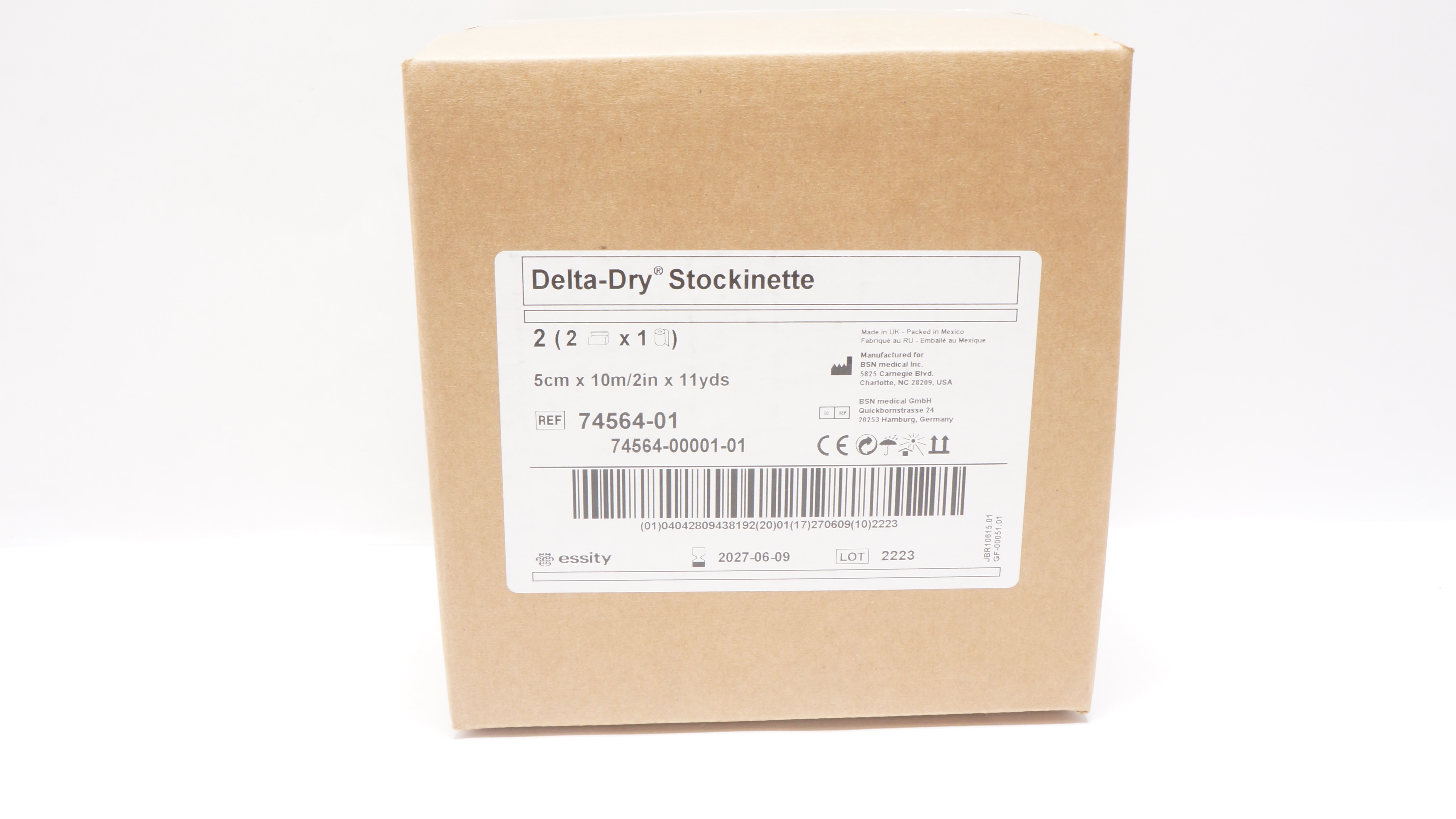 BSN Medical 74564-01 Delta-Dry Stockinette 2inch x 11yds - Case of 2