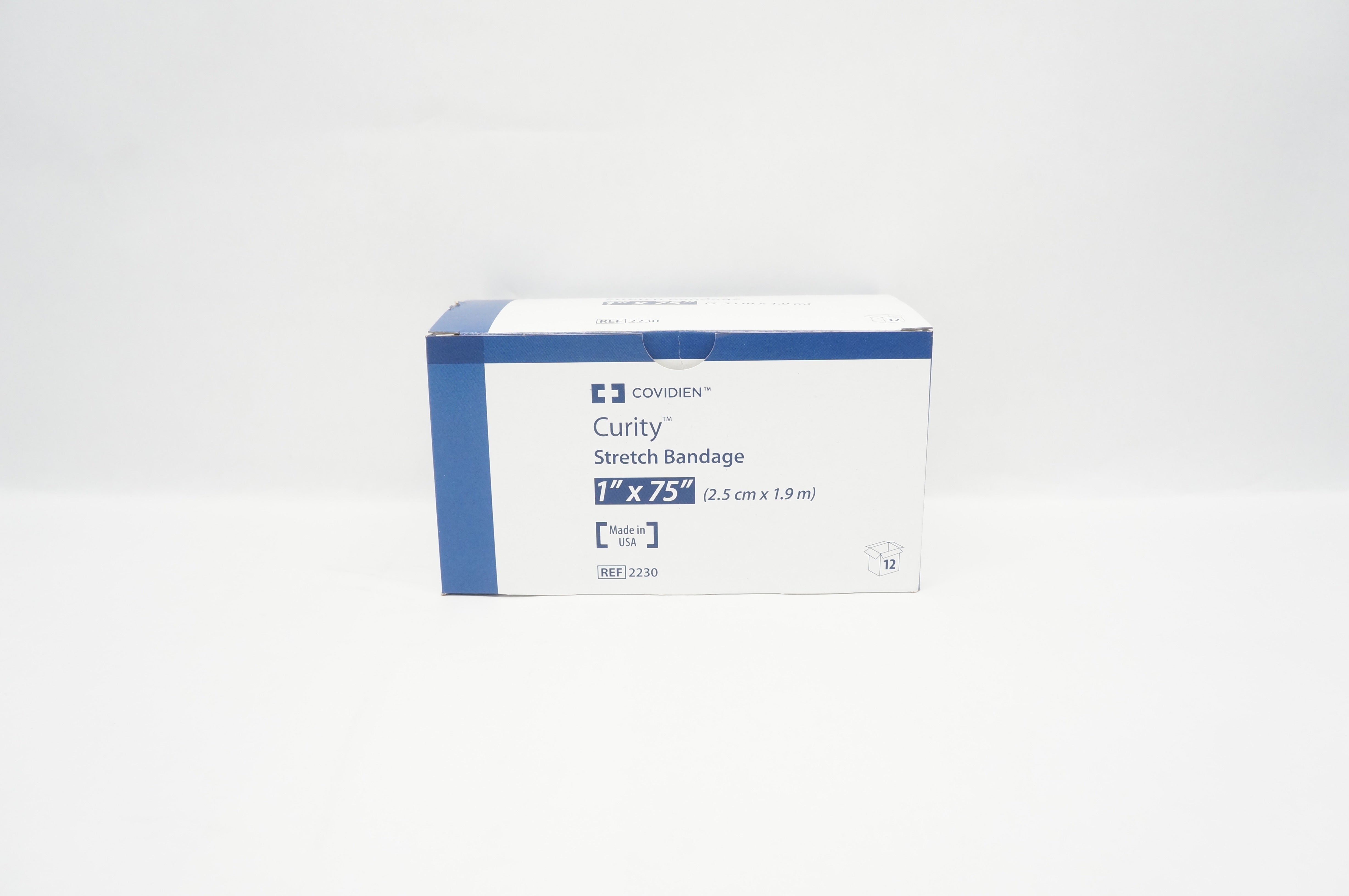 Covidien 2230 Curity Stretch Bandage 1inch x 75inch - Box of 12