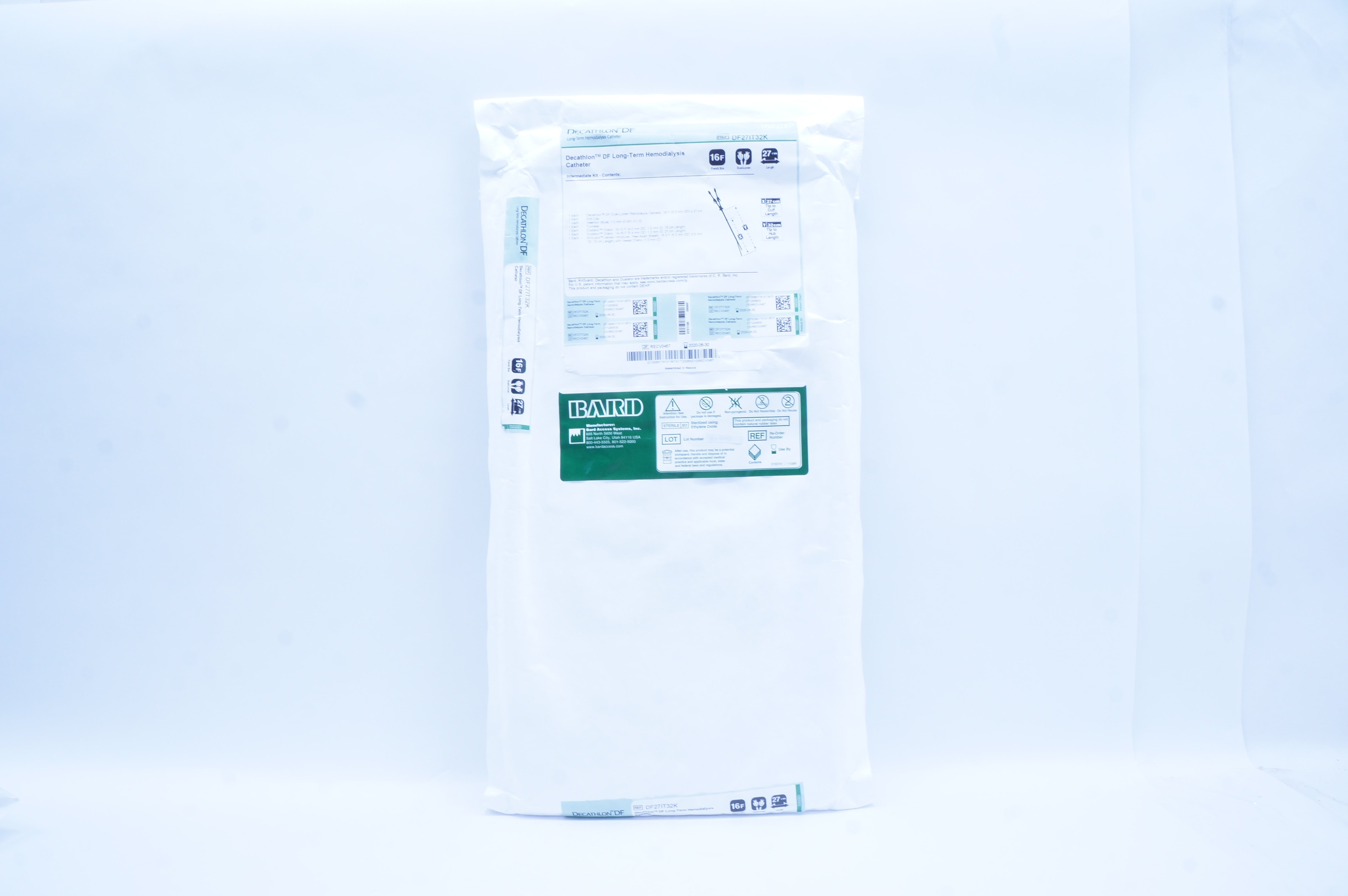 Bard DF27IT32K Decathlon DF Long-Term Hemodialysis Cath. 16F x 27cm (x)