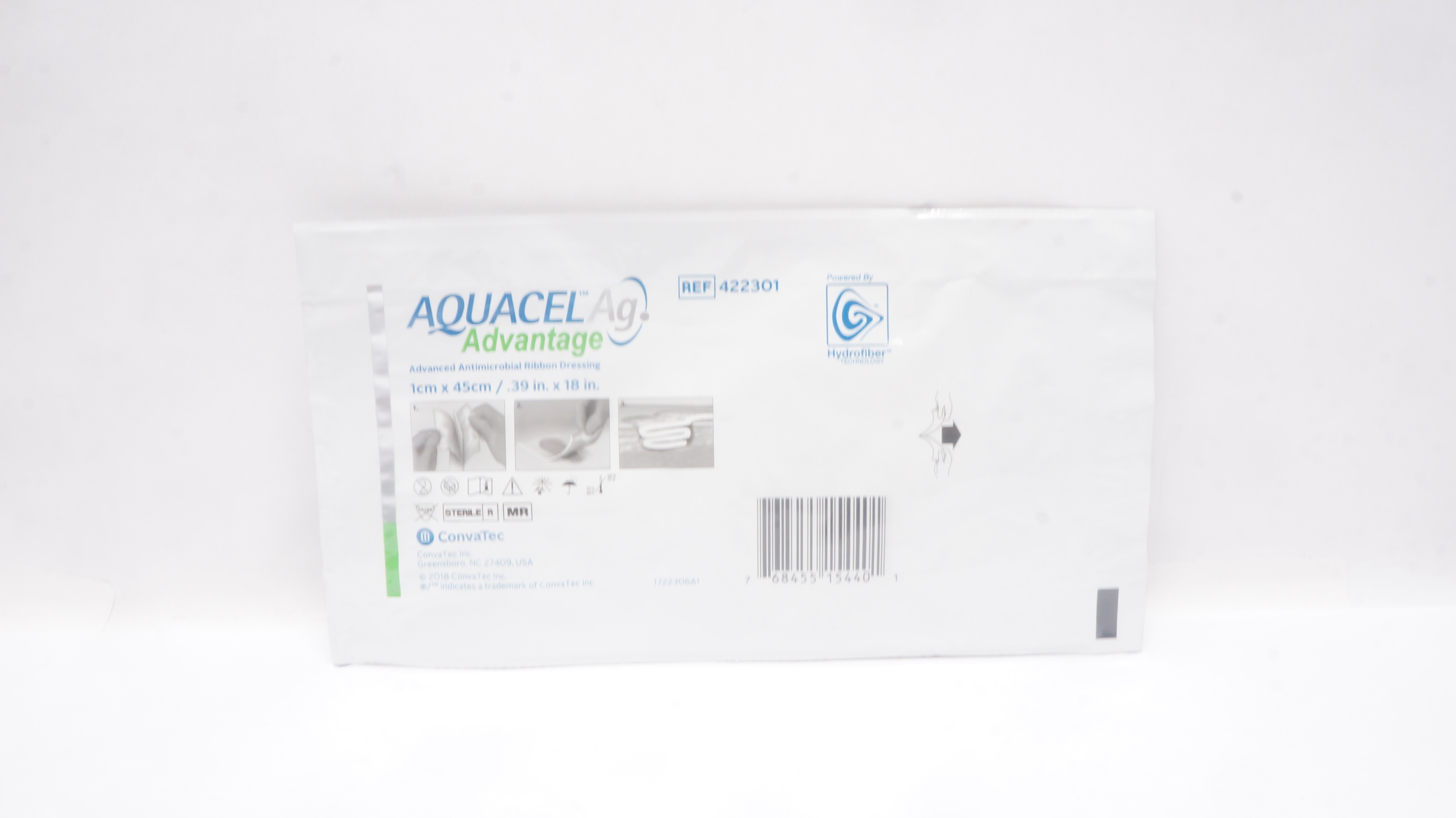ConvaTec 422301 Aquacel Ag Advanced Antimicrobial Dressing .39 x 18 inch