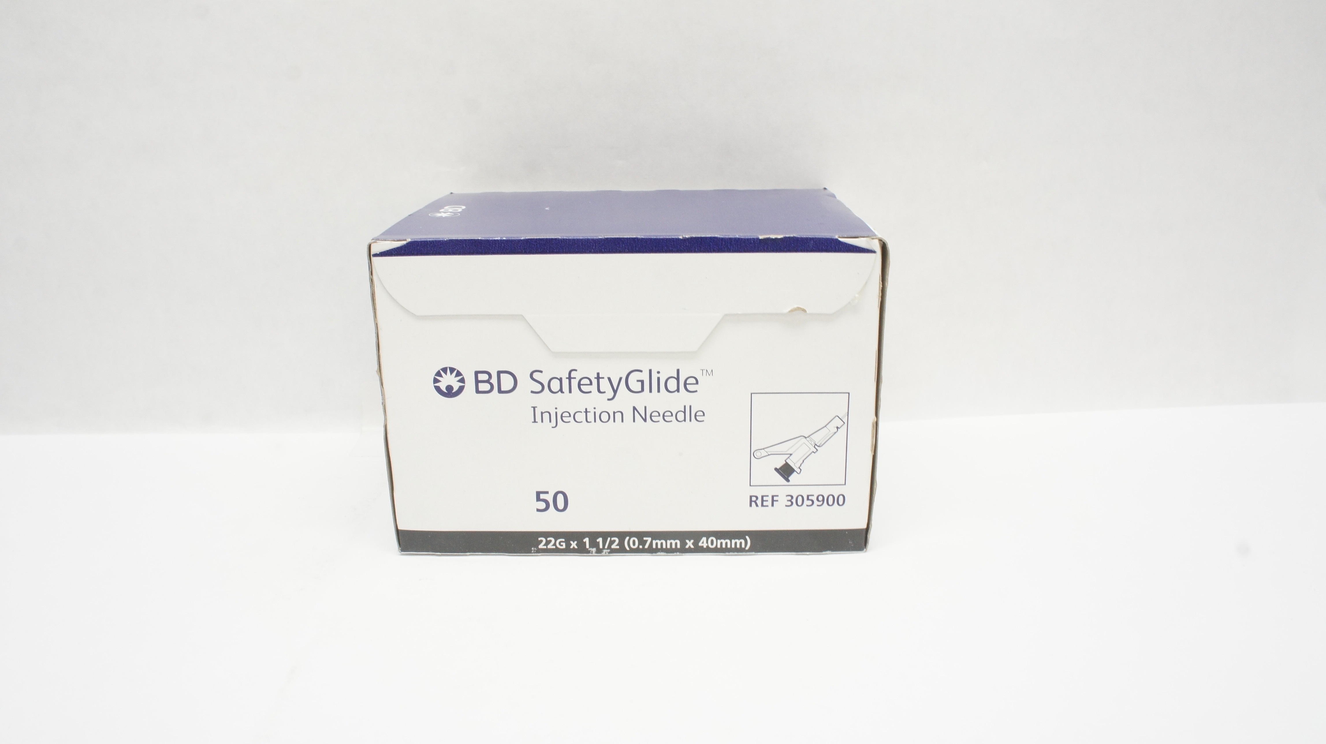 BD 305900 SafetyGlide Injection Ndle 22G x 1-1/2inch - Box of 50
