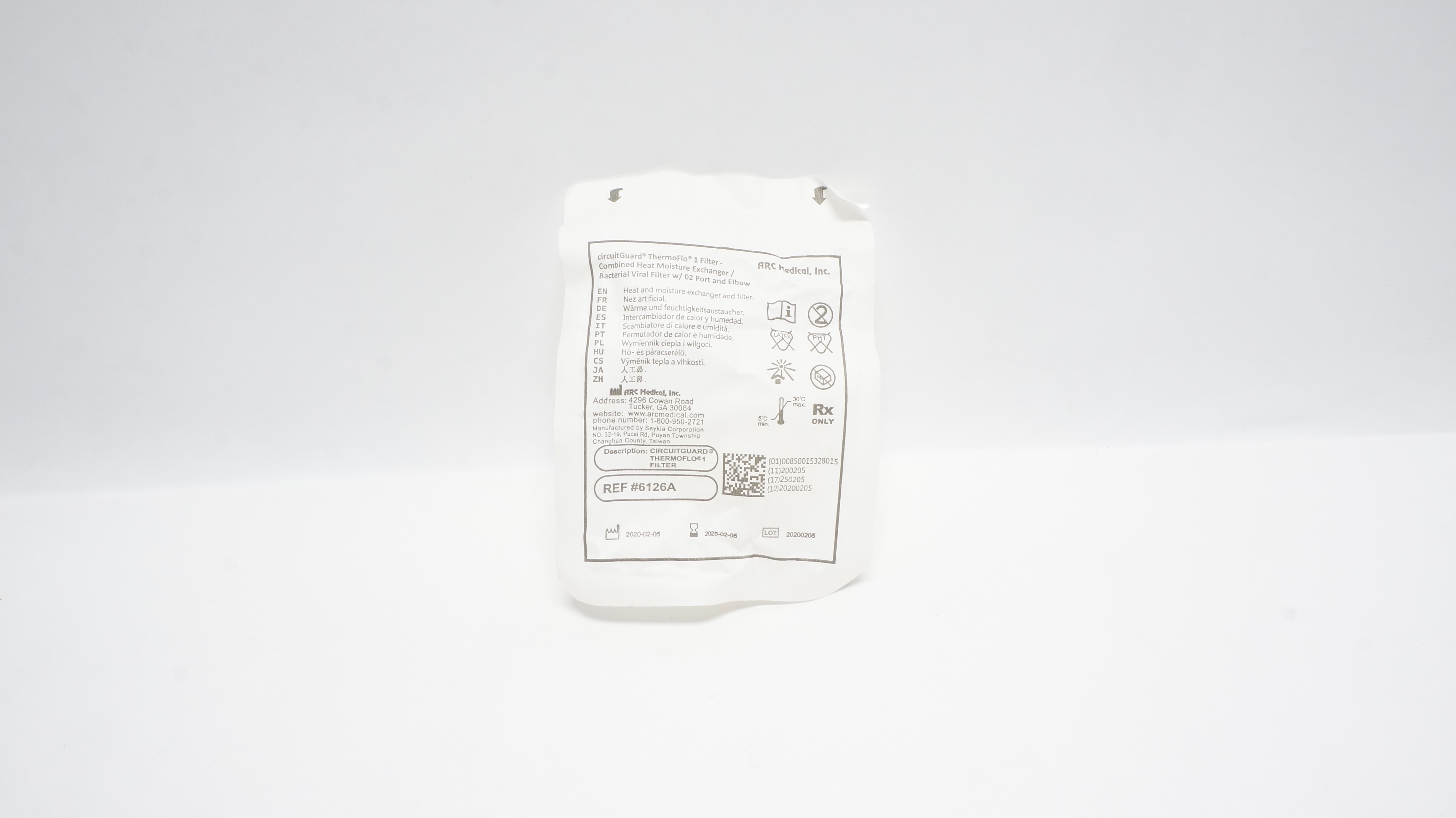 ARC Medical 6126A Thermoflo 1 Filter Port 2 Elbow (x)