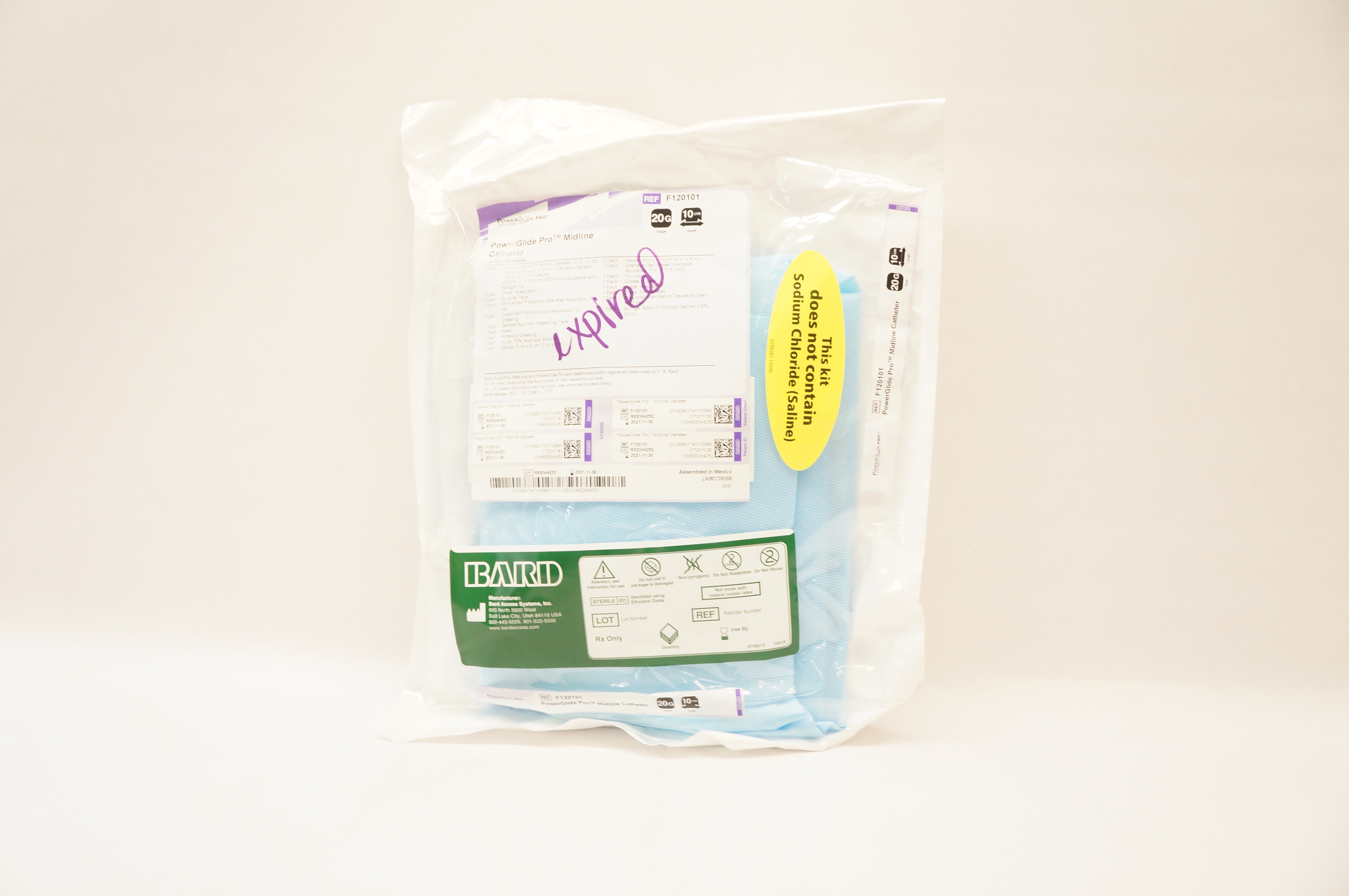 Bard F120101 PowerGlide Pro Midline Cath. 20G x 10cm (x)