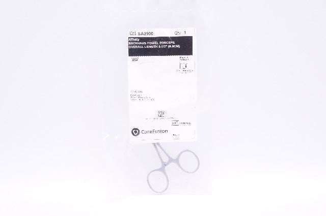 CareFusion SA2900 Backhaus Towel Forceps Overall Length 3-1/2inch