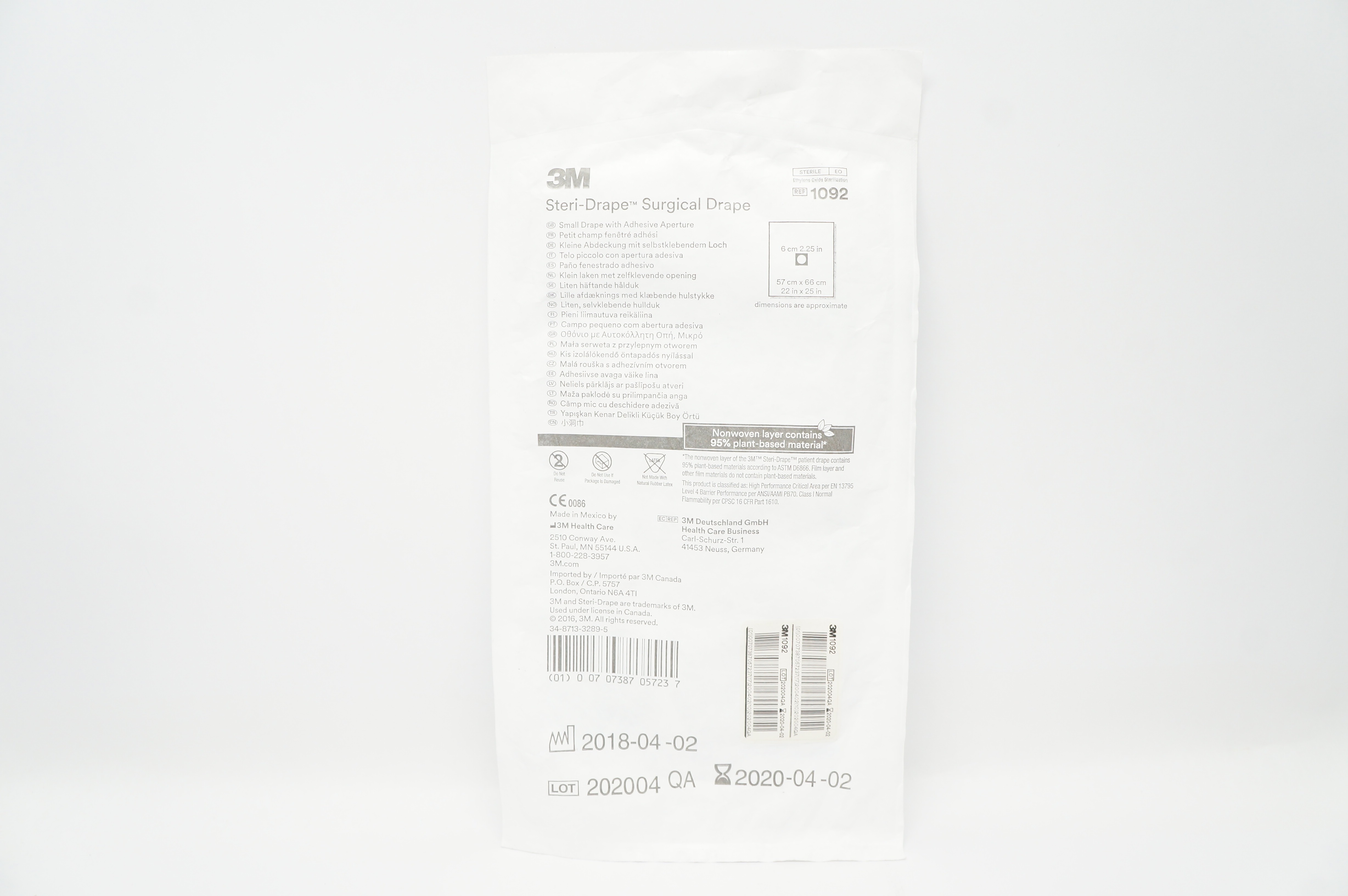 3M 1092 Steri-Drape Surgical Drape 22inch x 25inch (x)