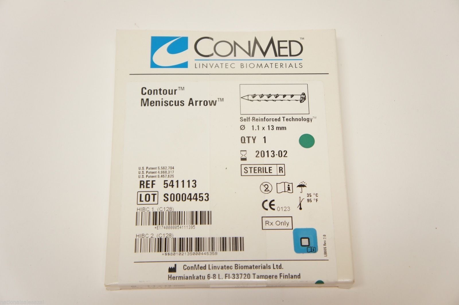 541113 ~ ConMed Contour Meniscus Arrow 1.1 x 13mm (x)