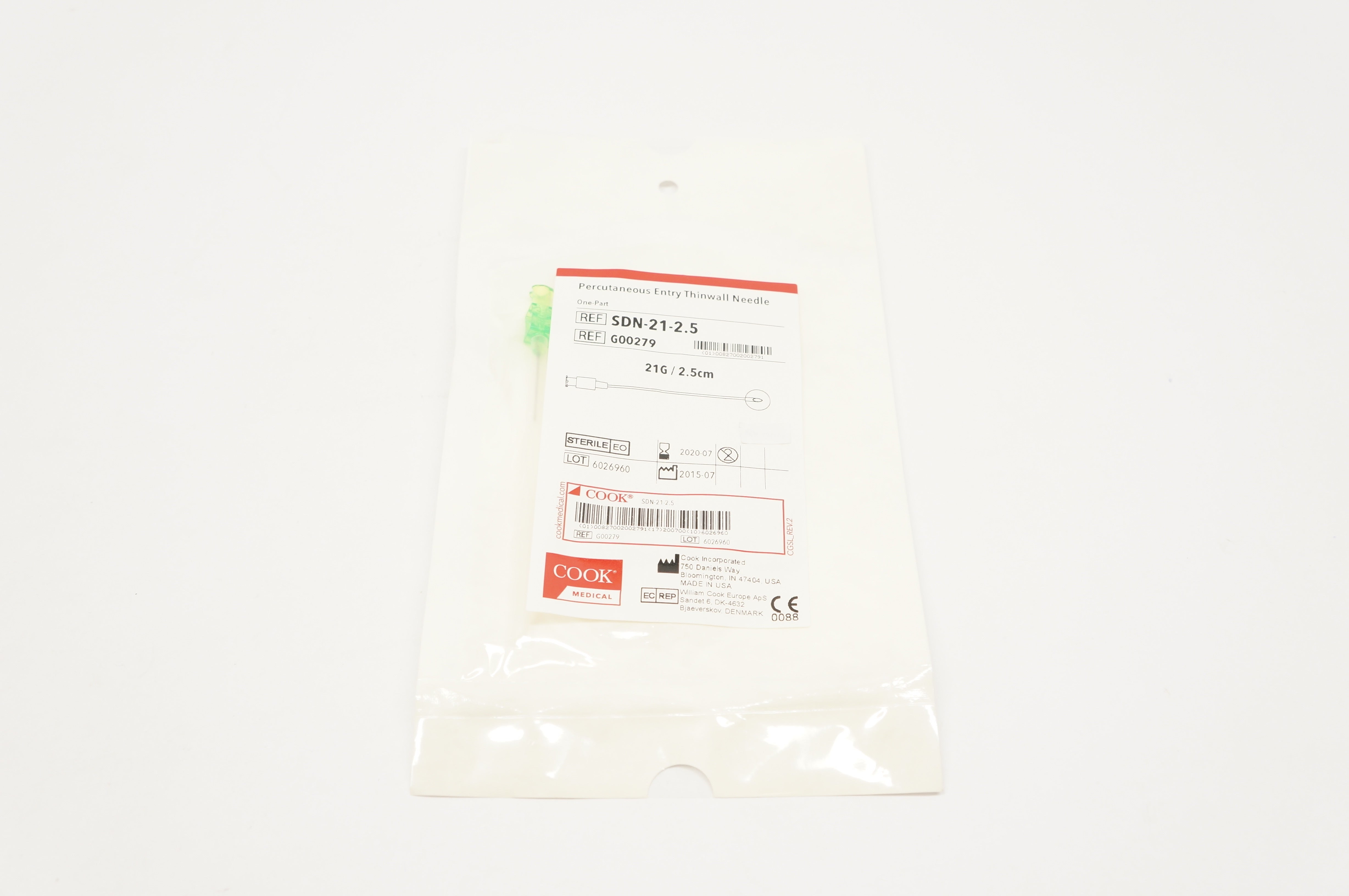 Cook Medical G00279 Percutaneous Entry Thinwall Ndle 21G (x)