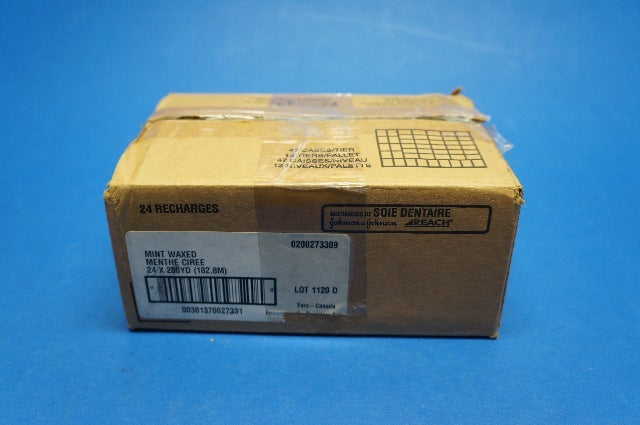 Johnson&Johnson Mint Waxed Menthe Ciree 24 x 200yd ~ Box of 24