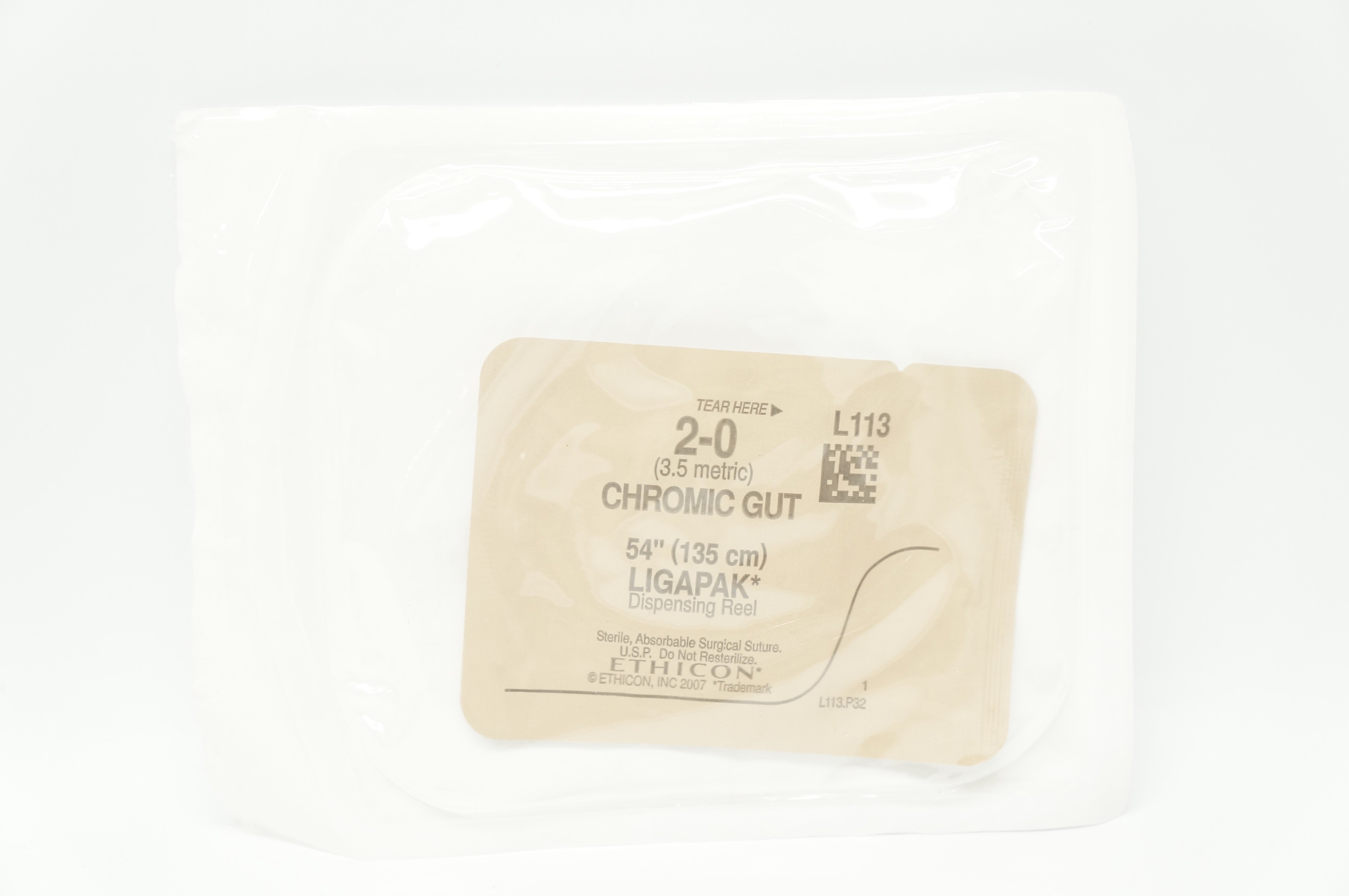 Ethicon L113 2-0 CHROMIC GUT, LIGAPAK, 54inch (x)