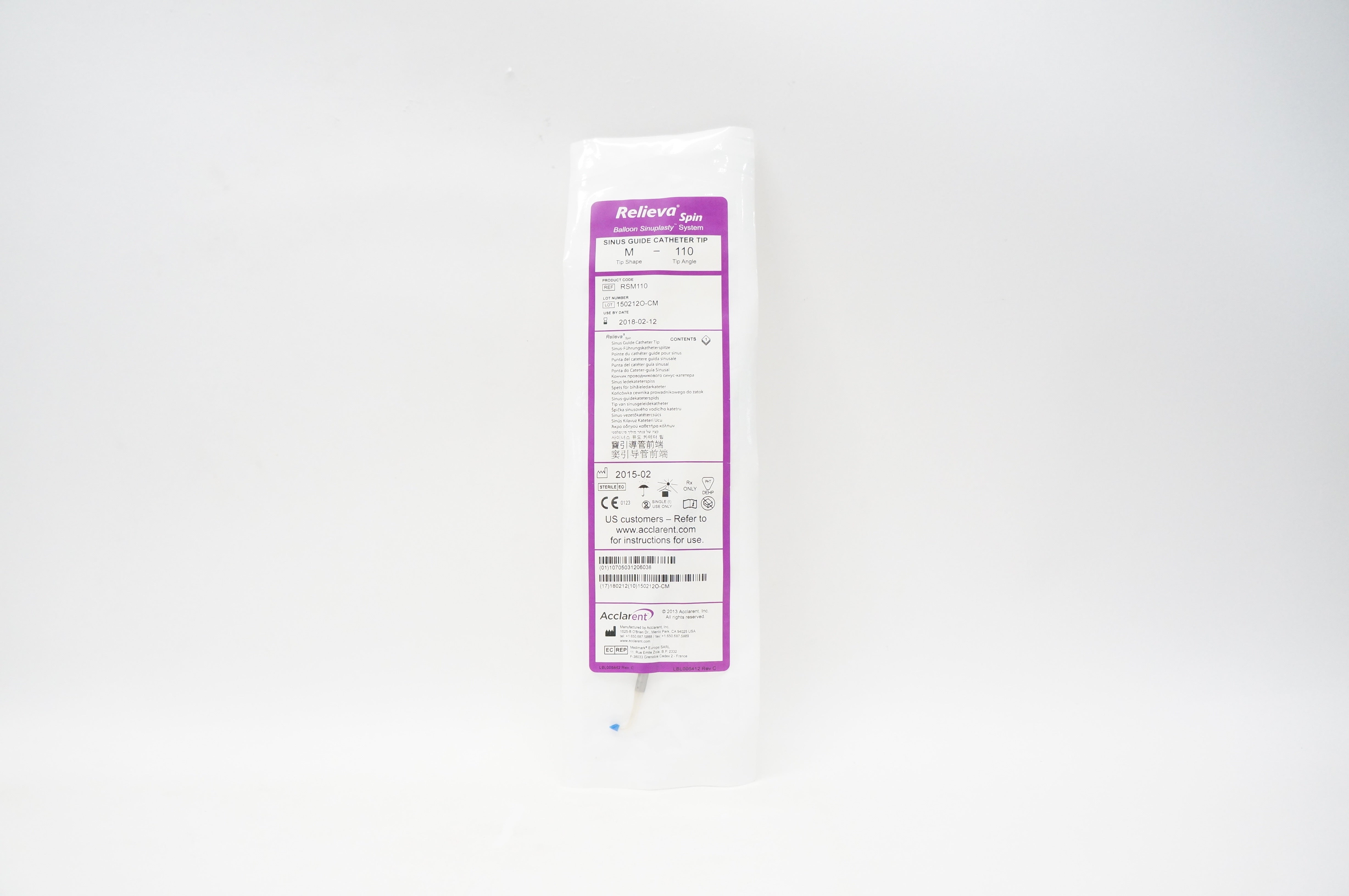 Acclarent RSM110 Relieva Slin Balloon Guide Catheter Tip M (x)