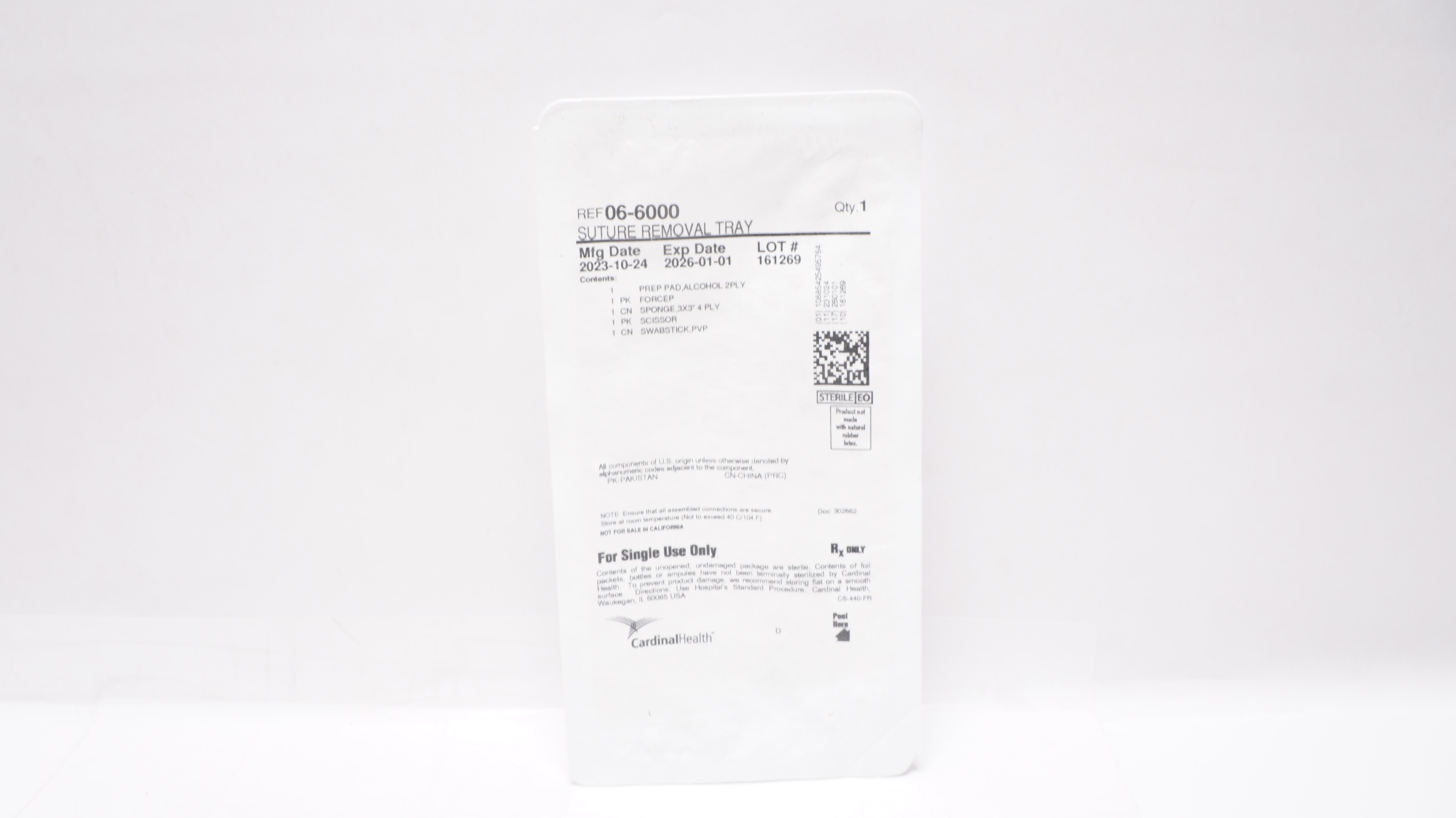 Cardinal Health 06-6000 Stre Removal Tray