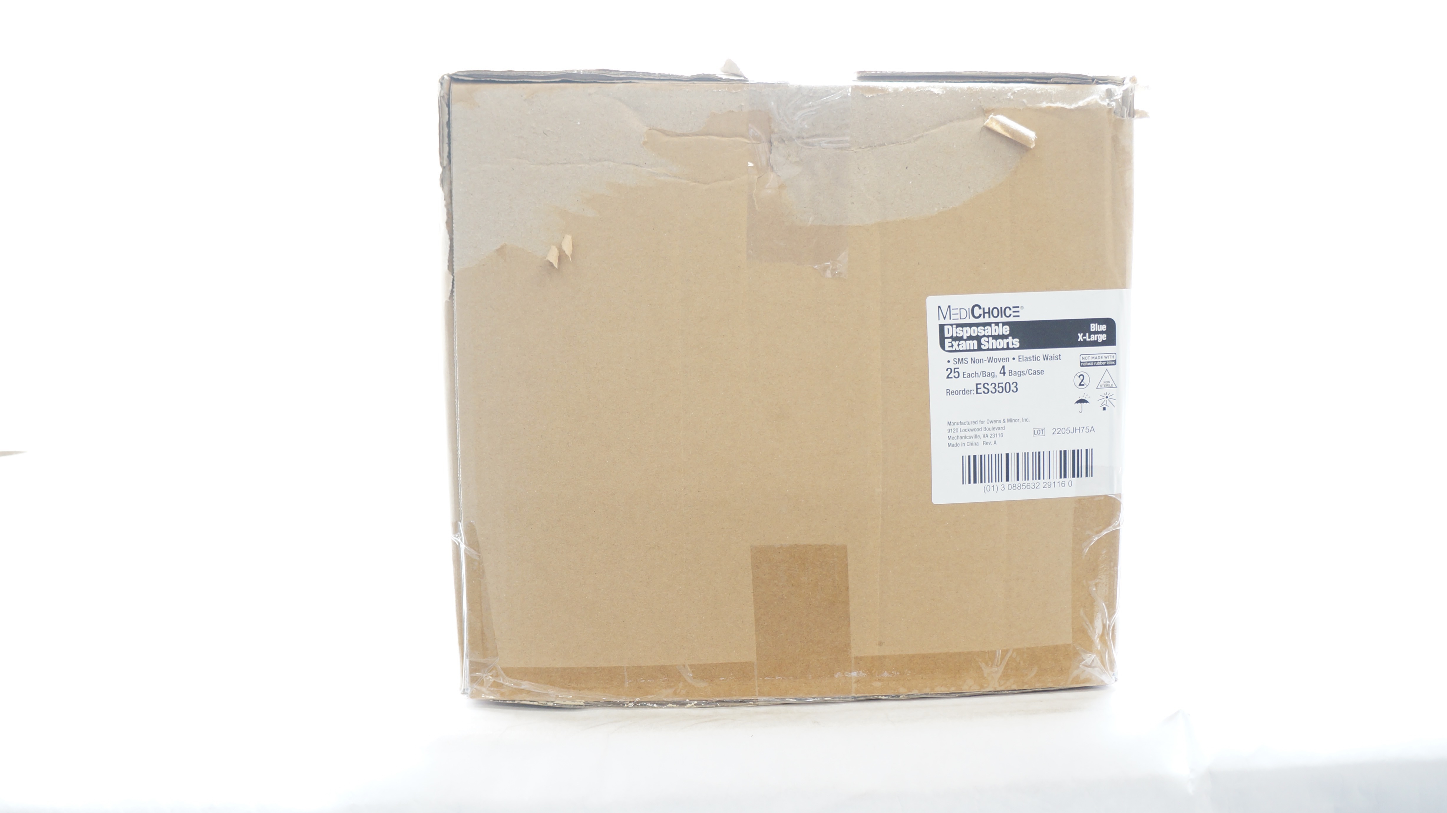 MediChoice ES3503 Disposable Exam Shorts, Blue, X-Large - Case of 100