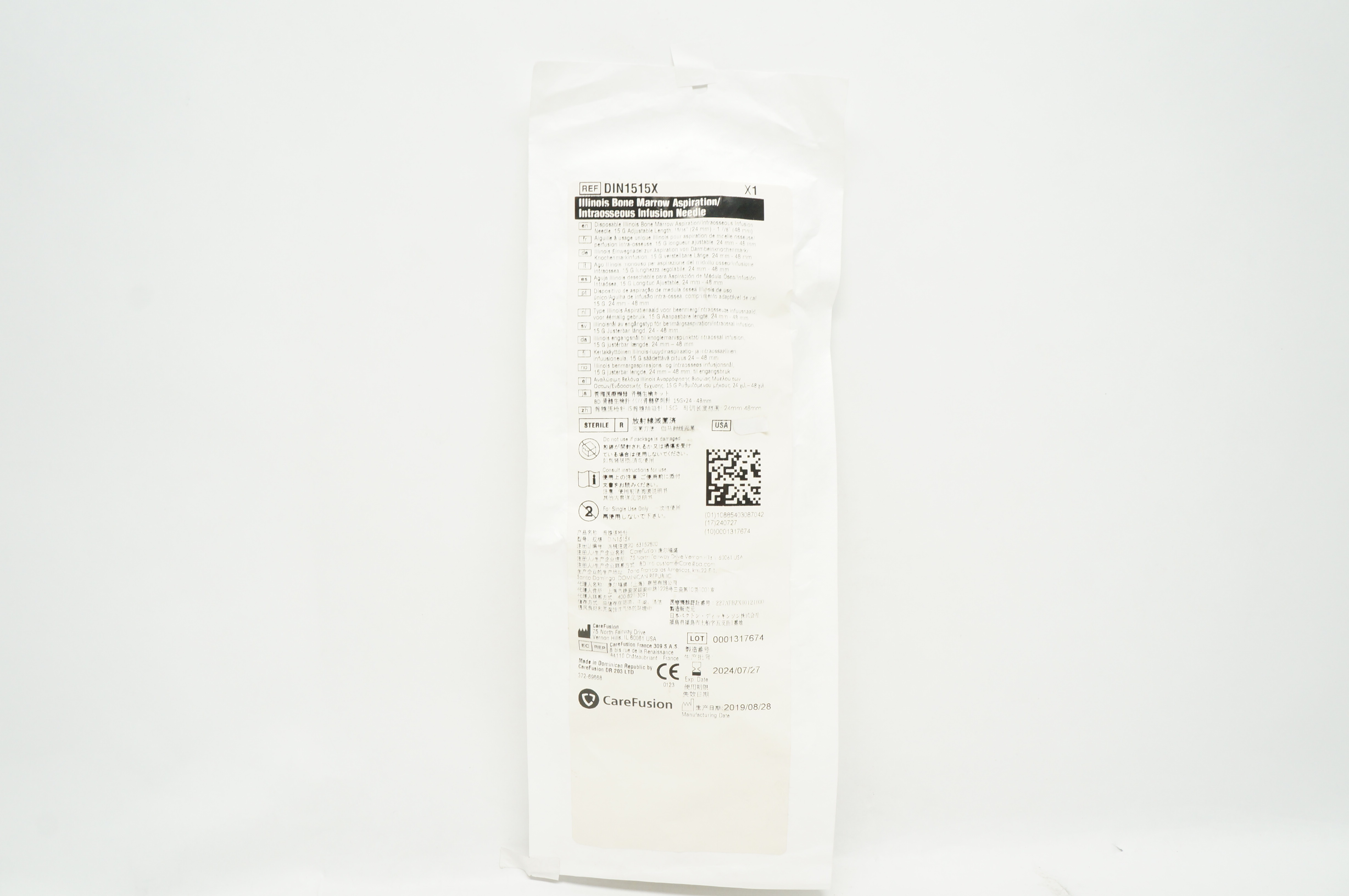 CareFusion DIN1515X Bone Marrow Aspiration/Intraosseous Infusion Ndle. 15G (x)