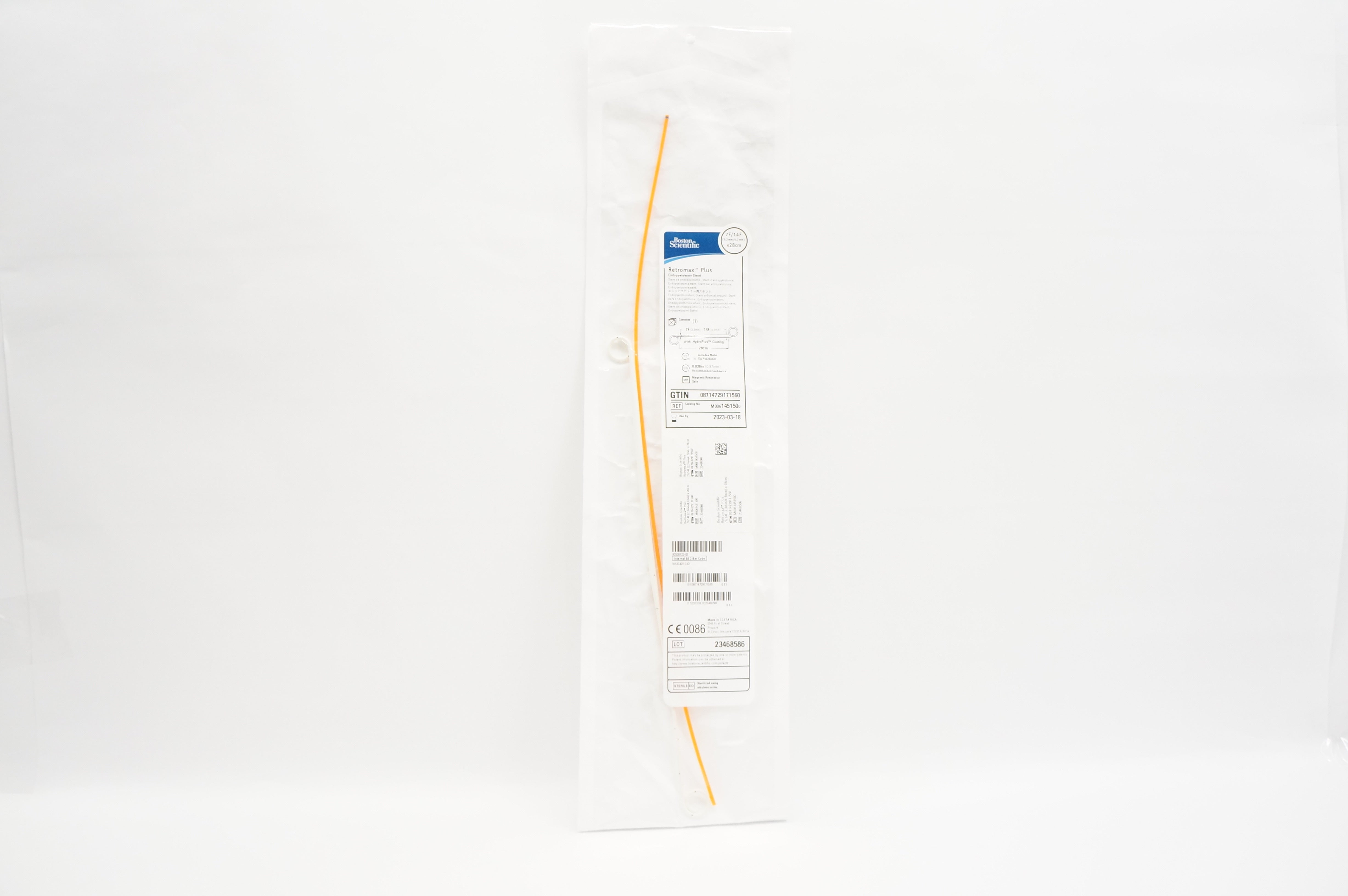 Boston Scientific 145150 Retromax Plus Endopyelotomy Stent 7F /14F x 28cm