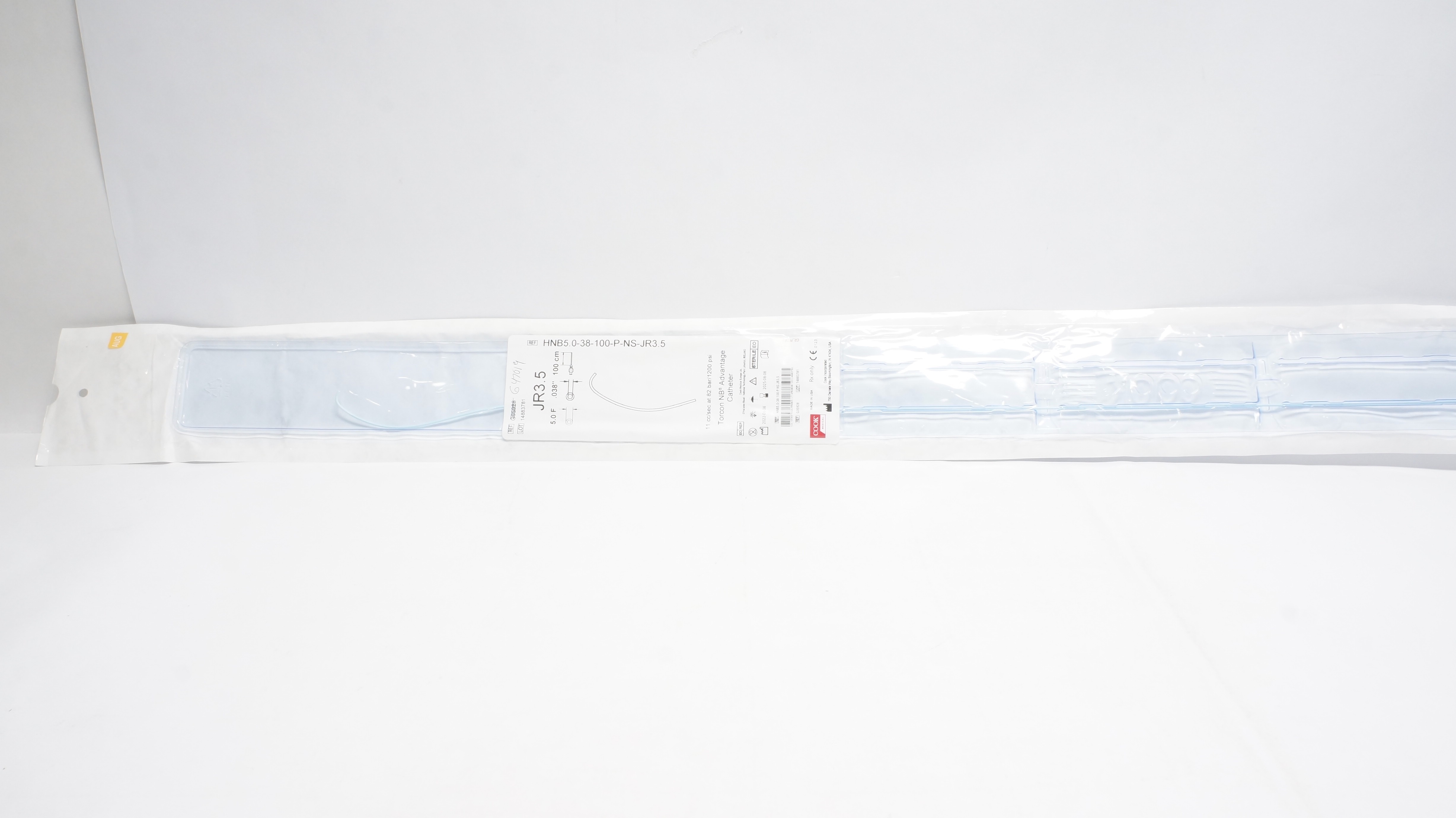 Cook Medical G05928/G41019 Torcon NB Advantage Cath. JR3.5, 5.0Fx.038Inx100cm(x)