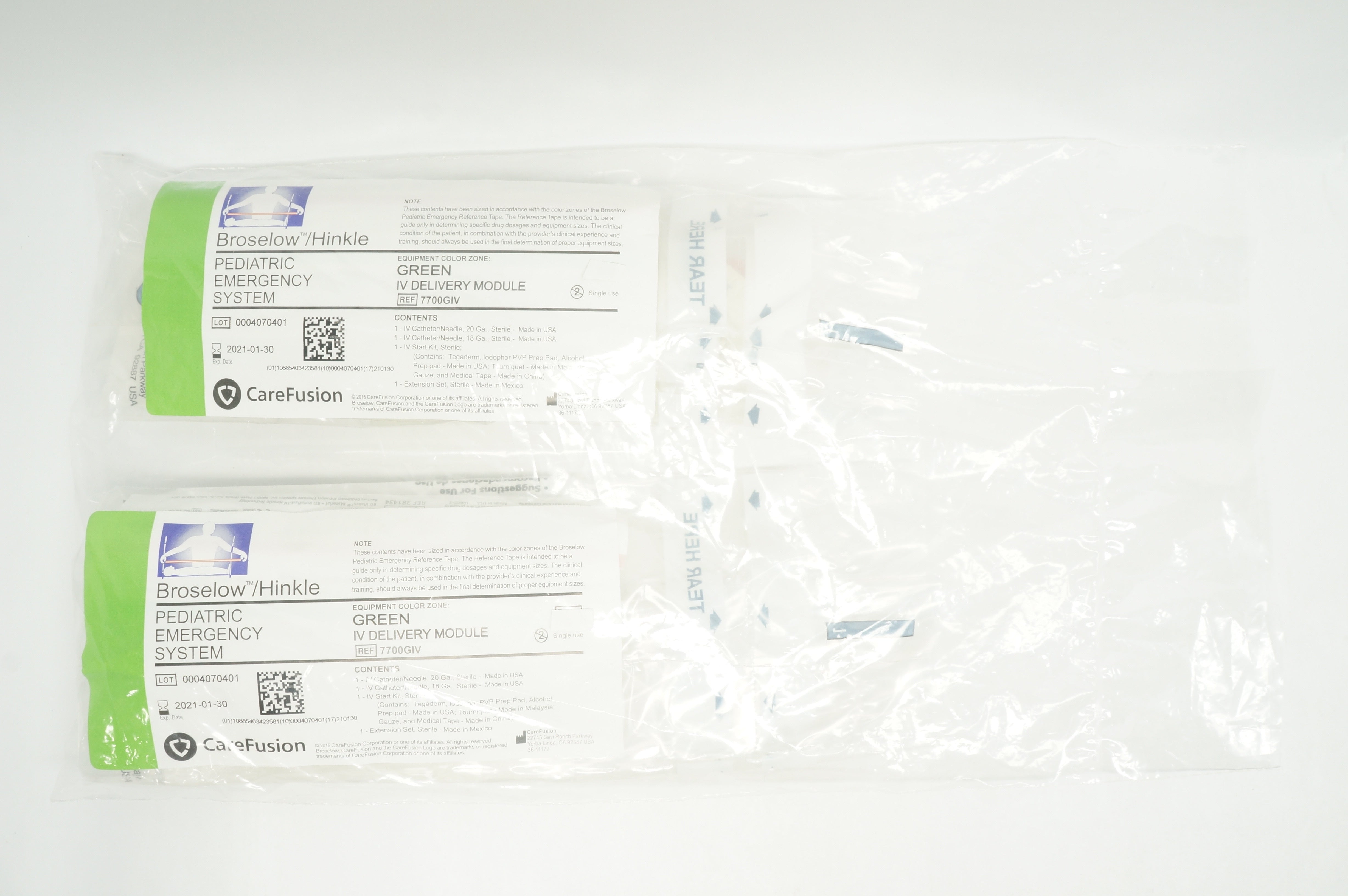 CareFusion 7700GIV Broselow Hinkle Pediatric Emergency System (x) - Pack of 2