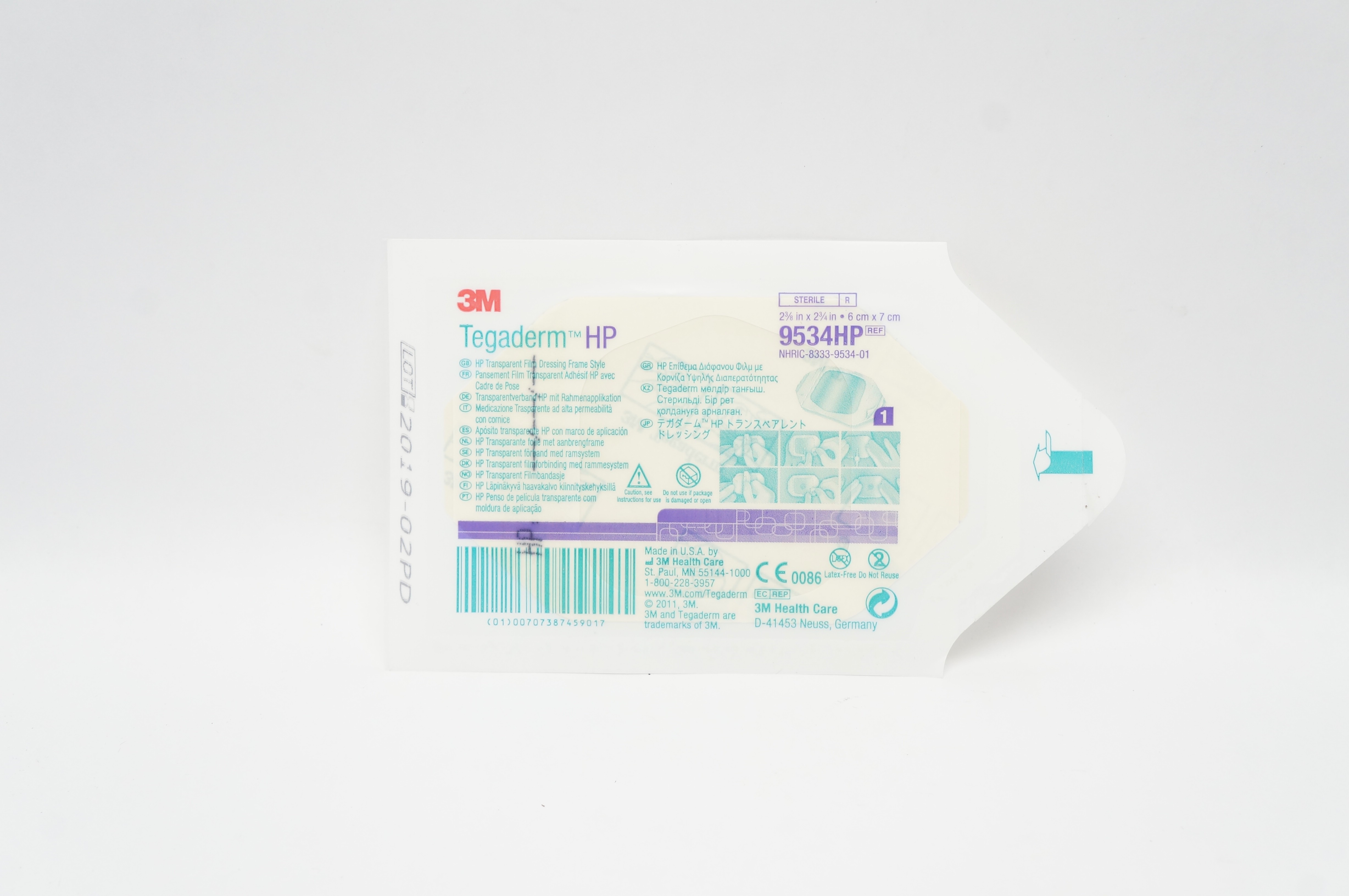 3M 9534HP HP Transparent Film Dressing Frame Style 2-3/8x2-3/4inch (x)