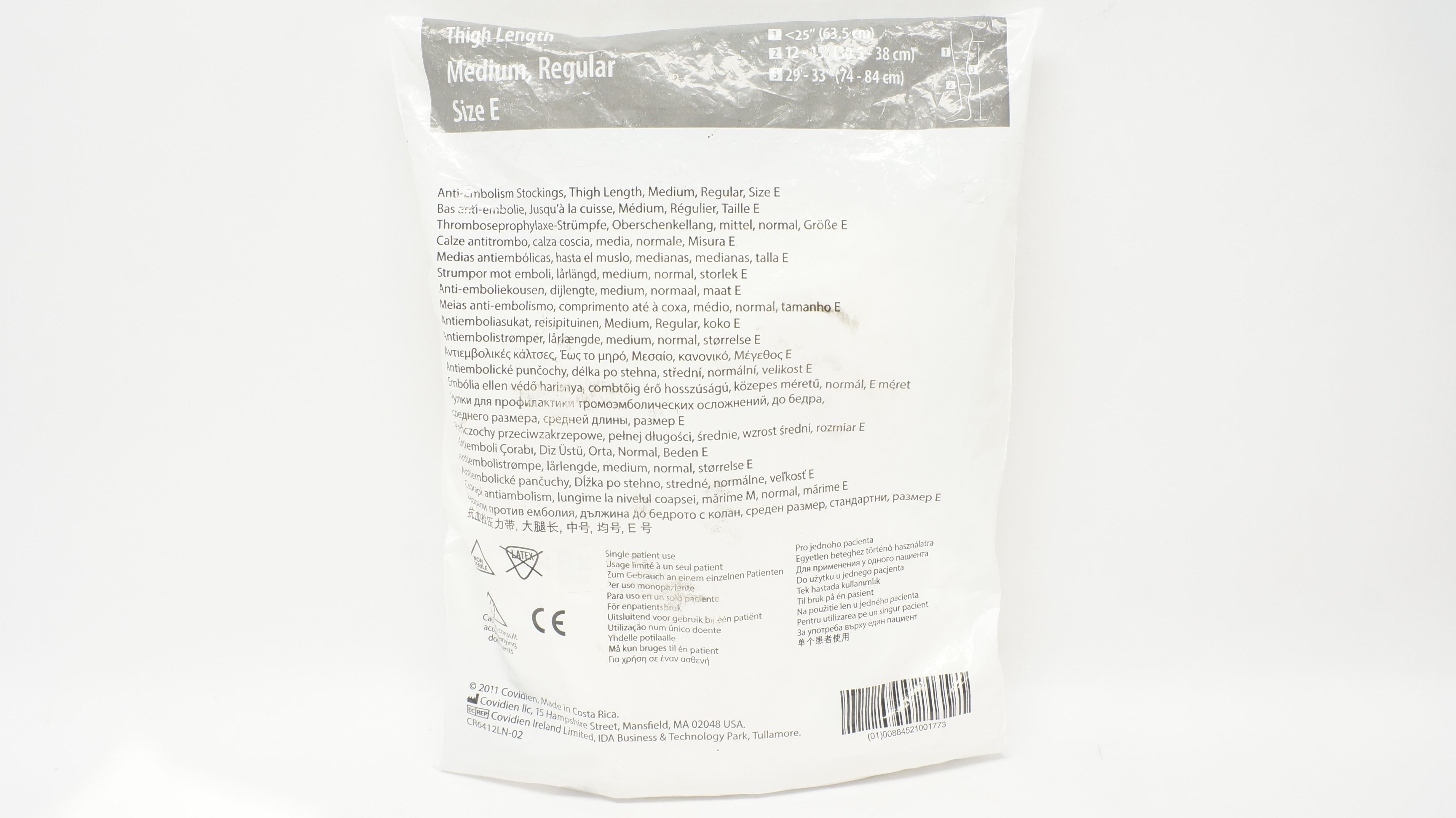 Covidien 3416LF T.E.D. Anti-Embolism Stockings, Thigh Length, Medium Size E (x)