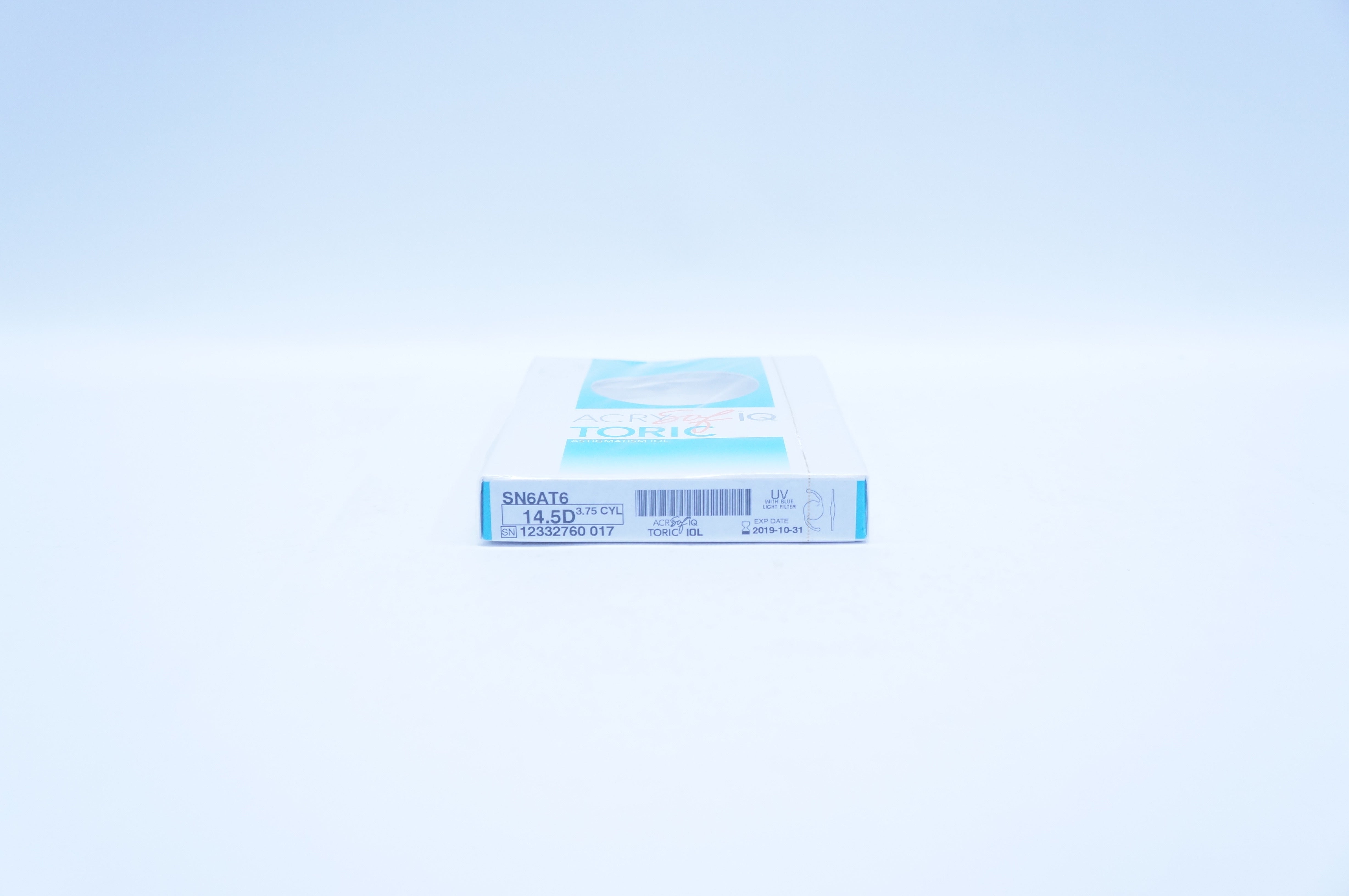 Alcon SN6AT6 ACRYSof IQ Toric Astigmatism IOL 14.5 D 3.75 Cylinder (x)
