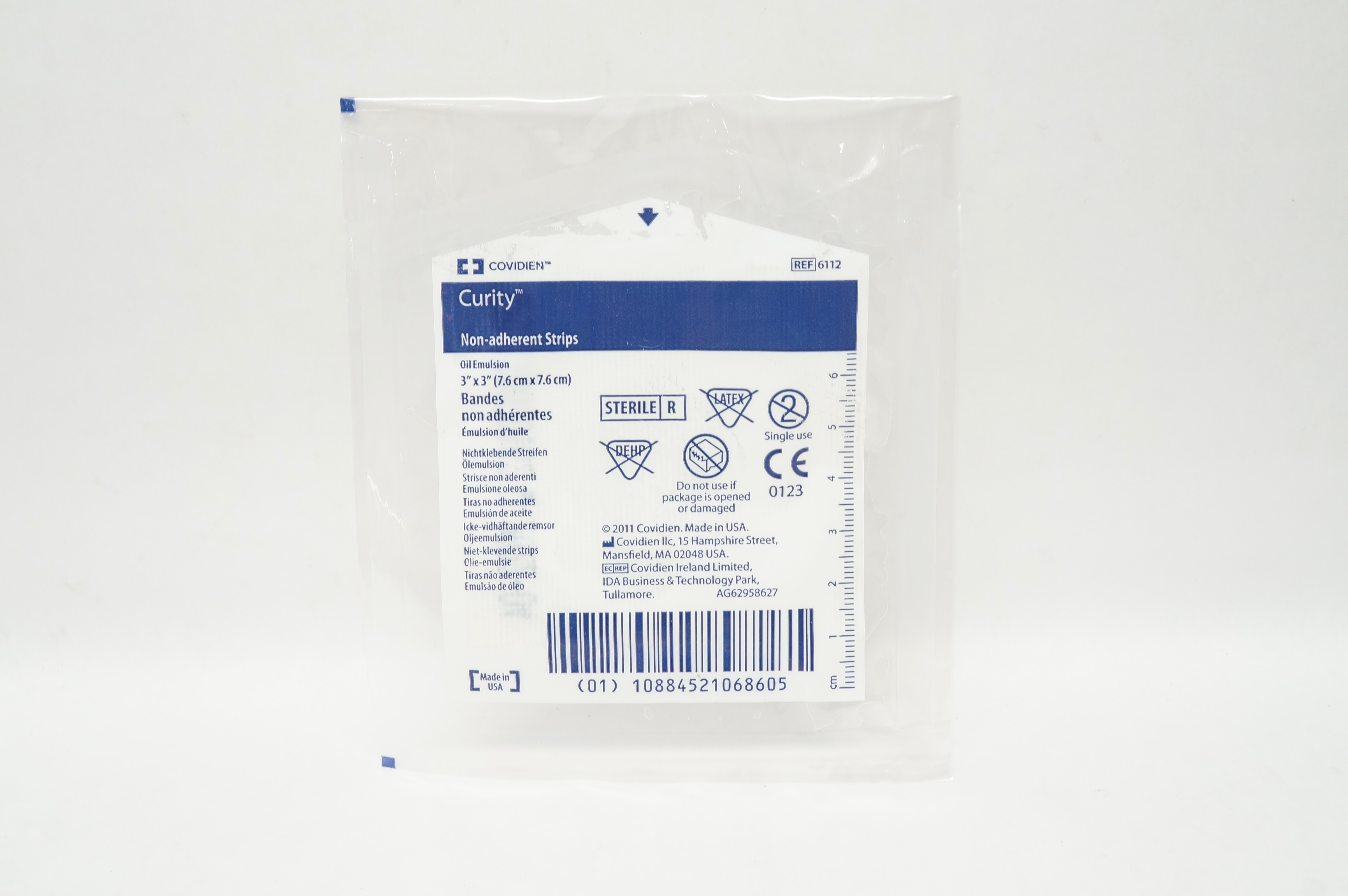 Covidien 6112 Curity Non-Adherent Strips Oil Emulsion 3inch x 3inch (x)
