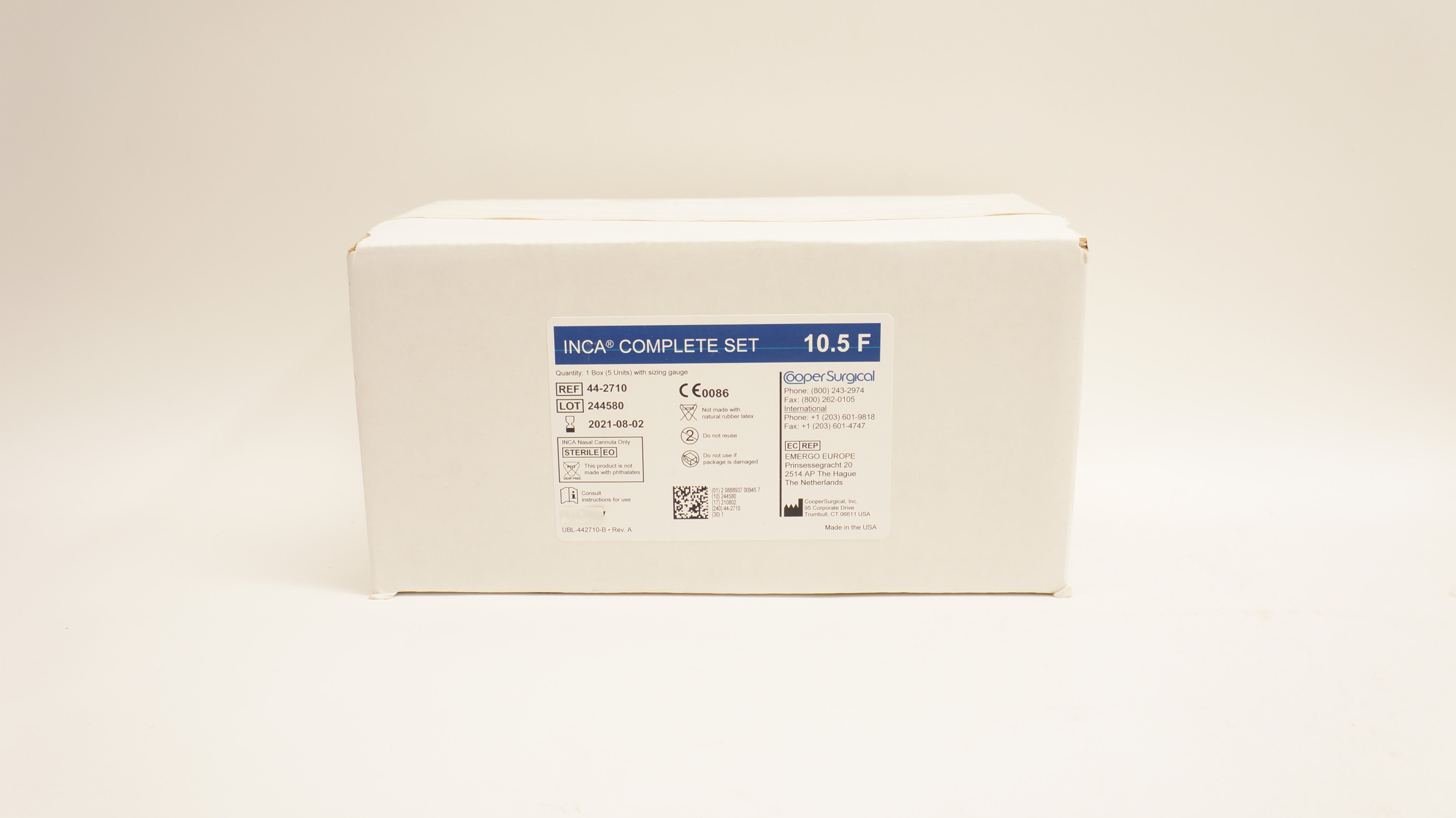 Cooper Surgical 44-2710 INCA Complete Set 10.5F - Box of 5