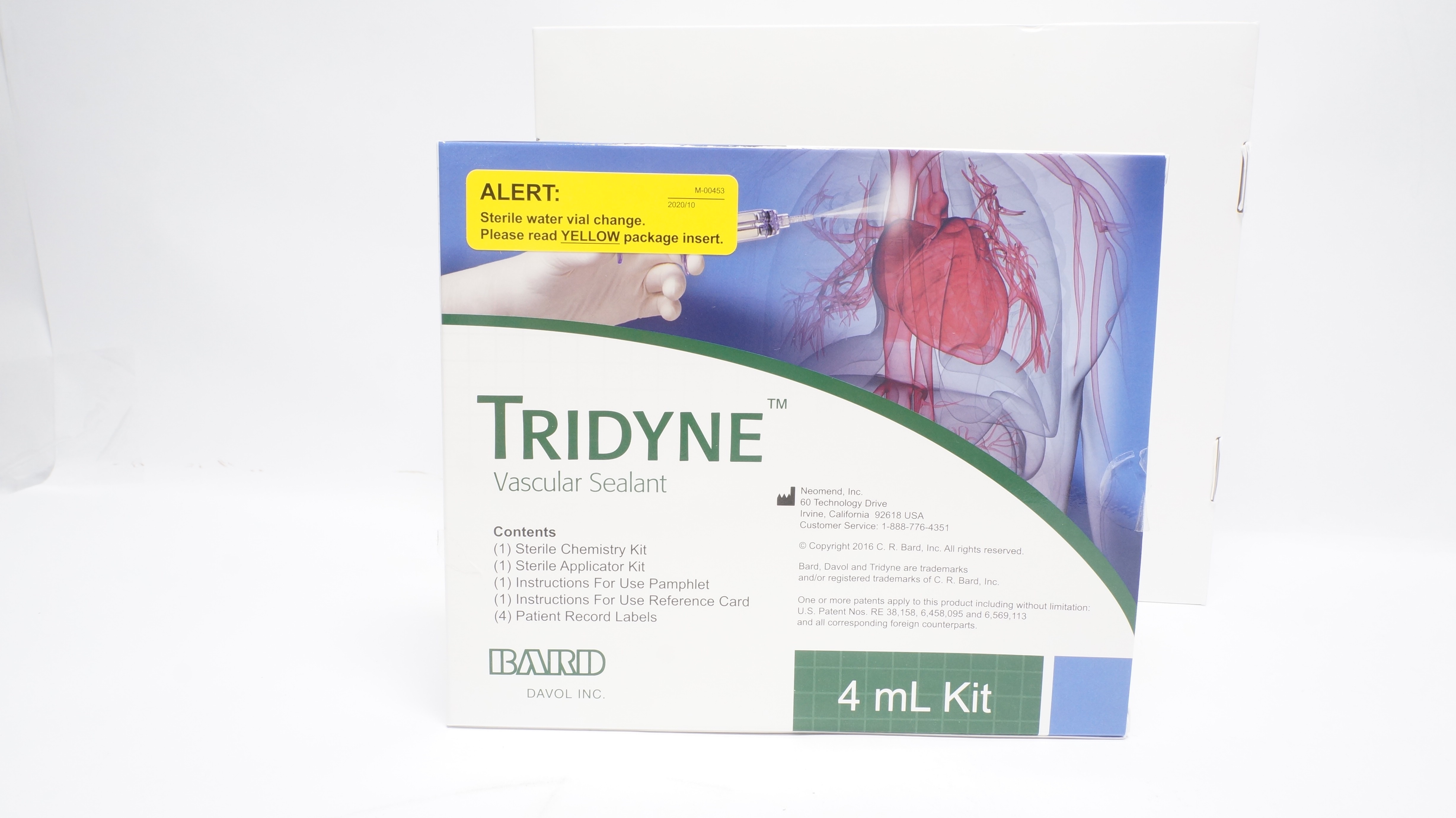 Bard TDVS004 Davol Tridyne Vascular Sealant 4ml Kit (x)