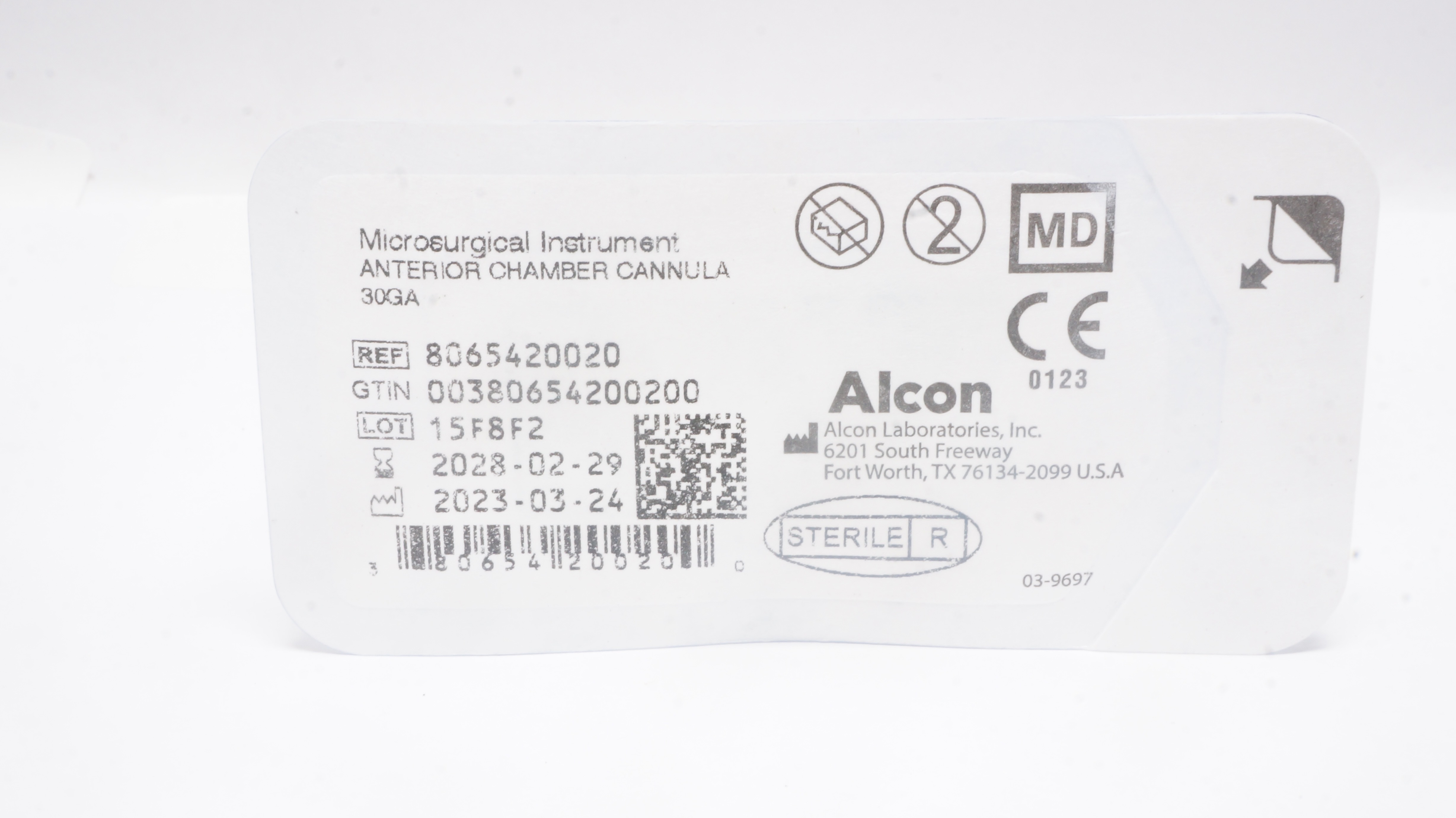 Alcon 8065420020 Anterior Chamber Cannula 30GA