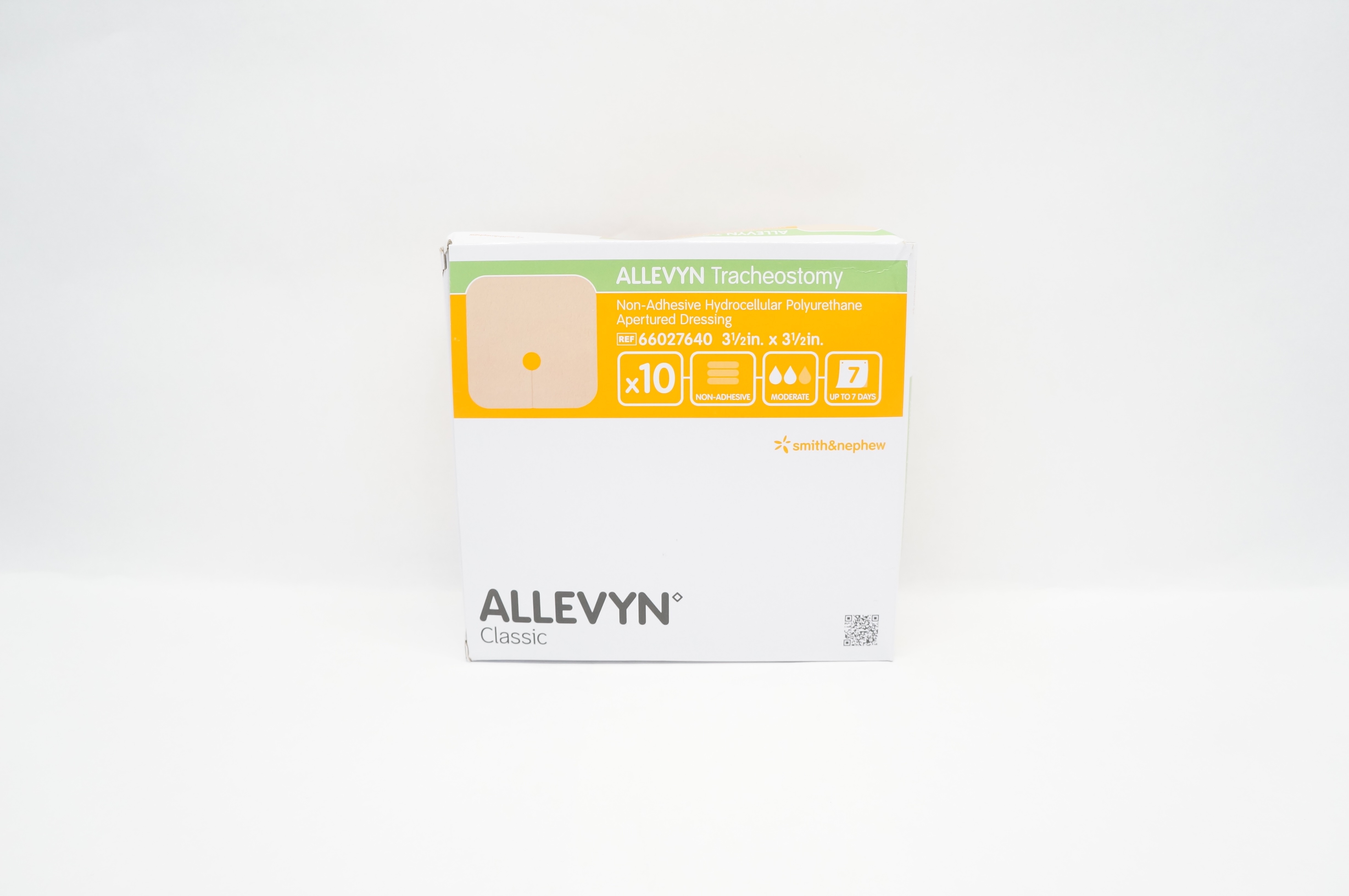 Smith&Nephew 66027640 Polyurethane Apertured Dressing 3-1/2x3-1/2inch-Box of 10