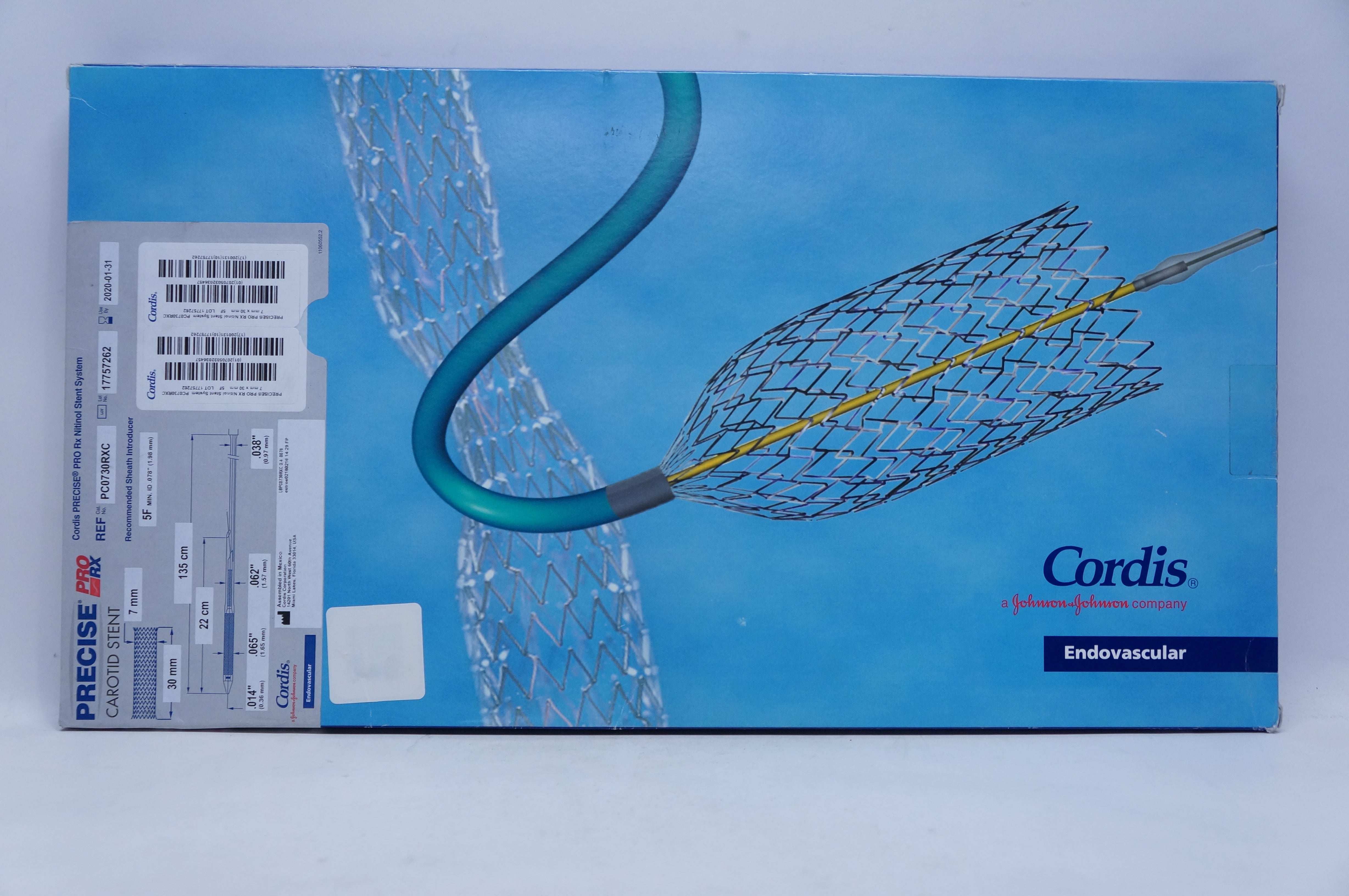 Cordis PC0730RXC PRECISE PRO Rx Nitinol Carotid Stnt 5F, 7mm x 30mm x 135cm (x)