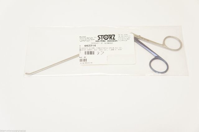 Karl Storz 662214 Forceps With oval Fenestrated Spoon 45 degrees Extra Sharp