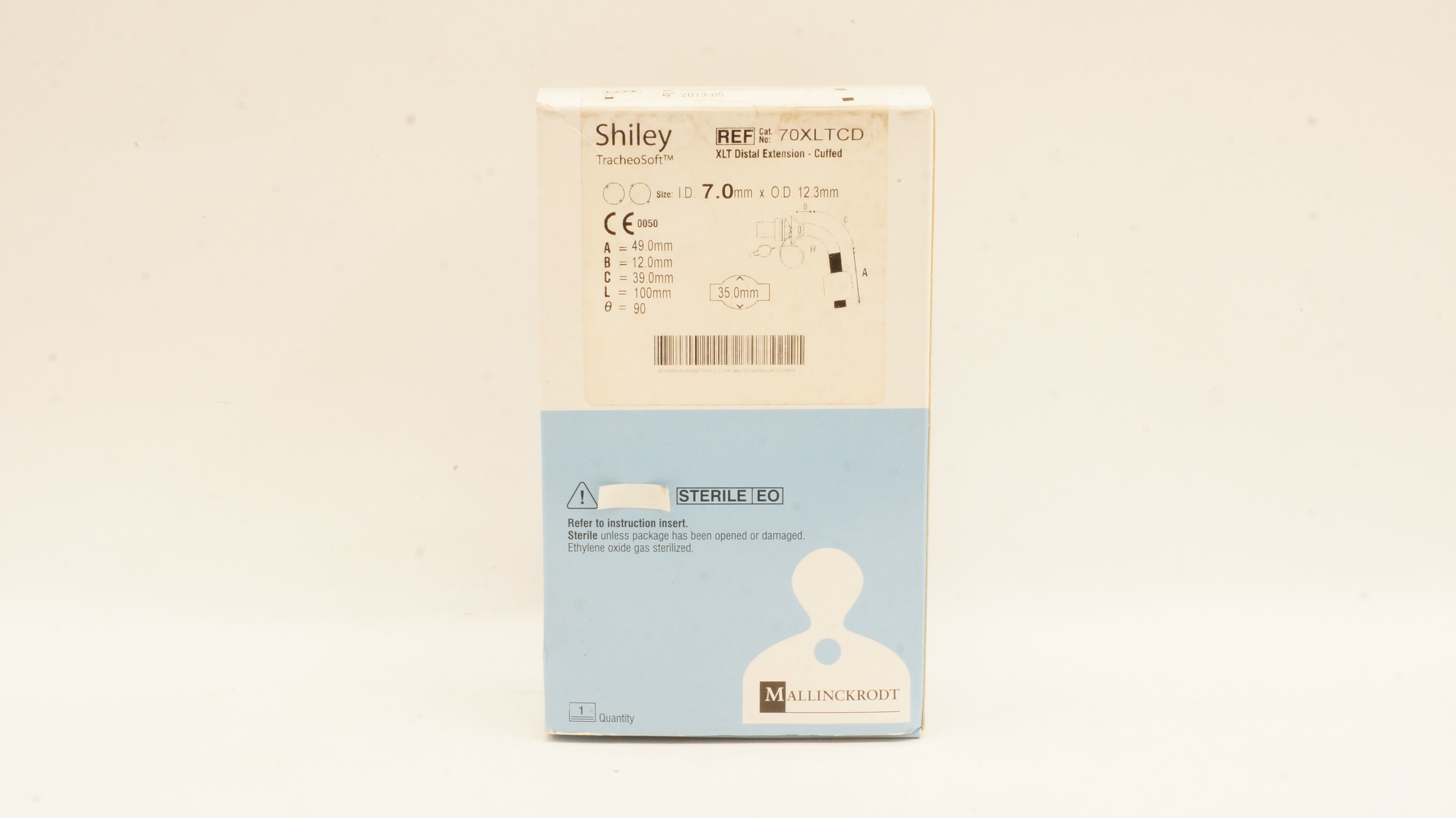 Mallinckrodt 70XLTCD ShileyTracheoSoft XLT Distal Extension Cuffed 7.0x12.3mm(x)