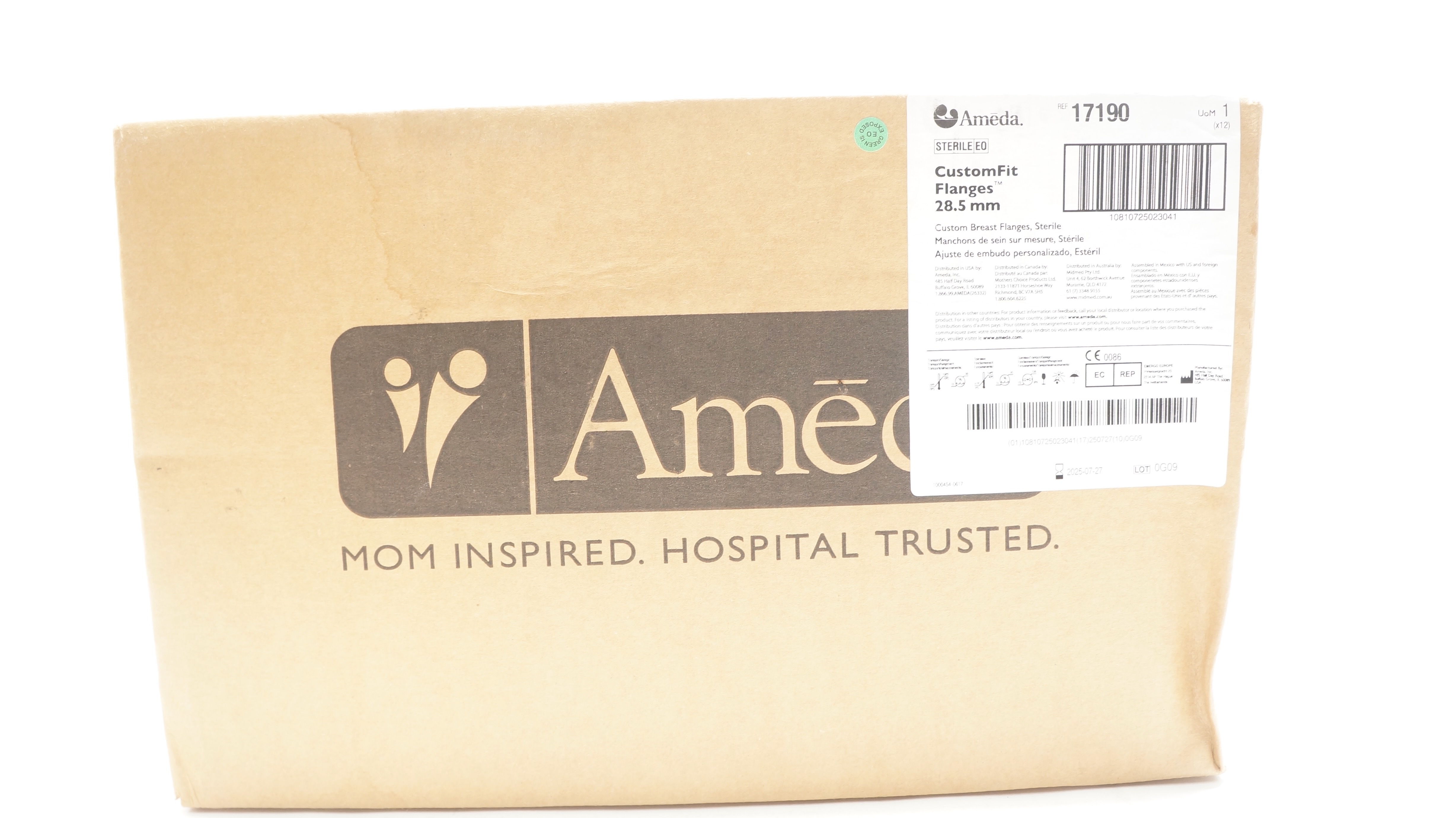 Ameda 17190 CustomFit Breast Flanges 28.5 mm - Box of 12