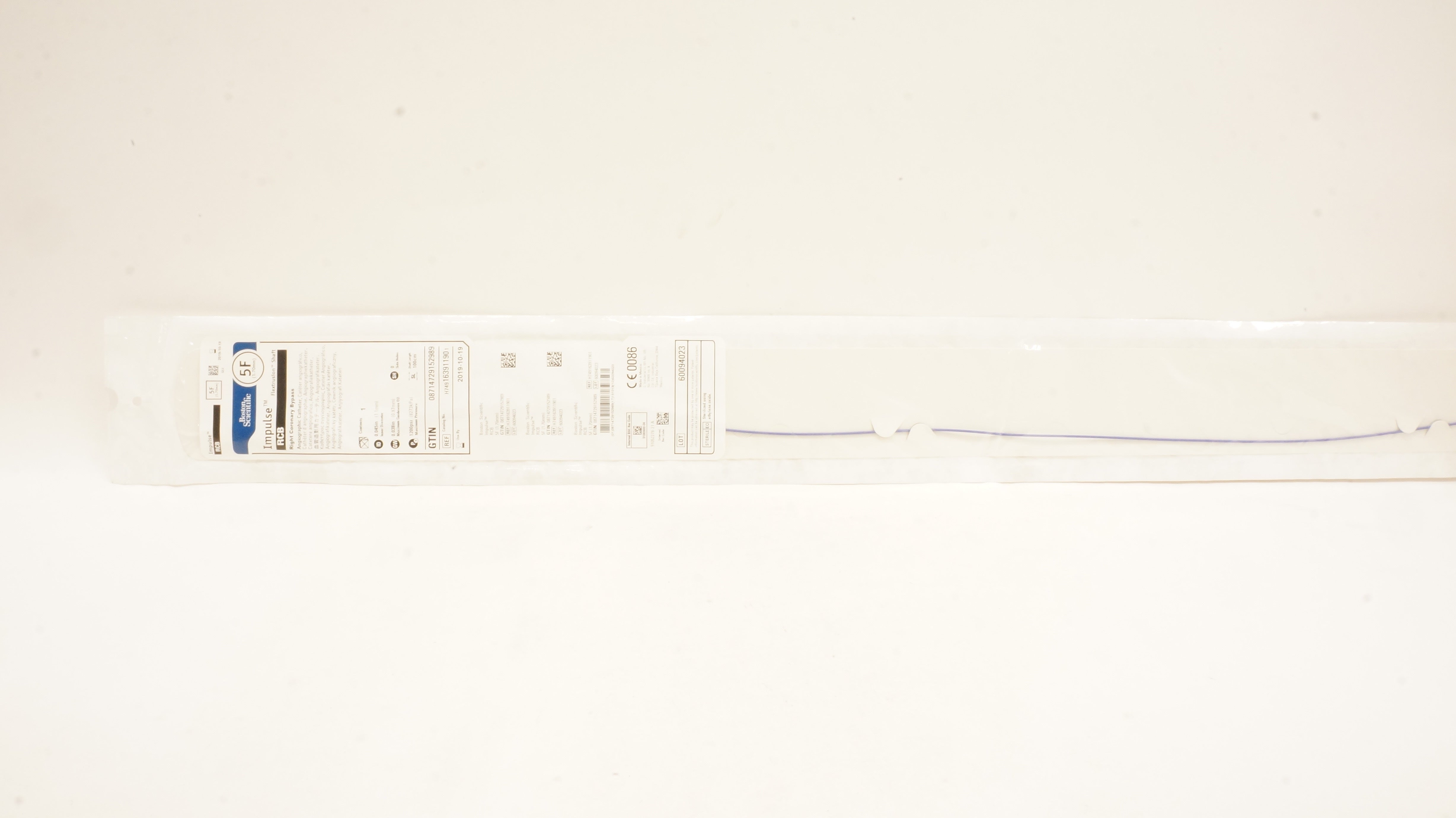 Boston Scientific H749163911901 Impulse RCB Angiographic Cath. 5F (x)