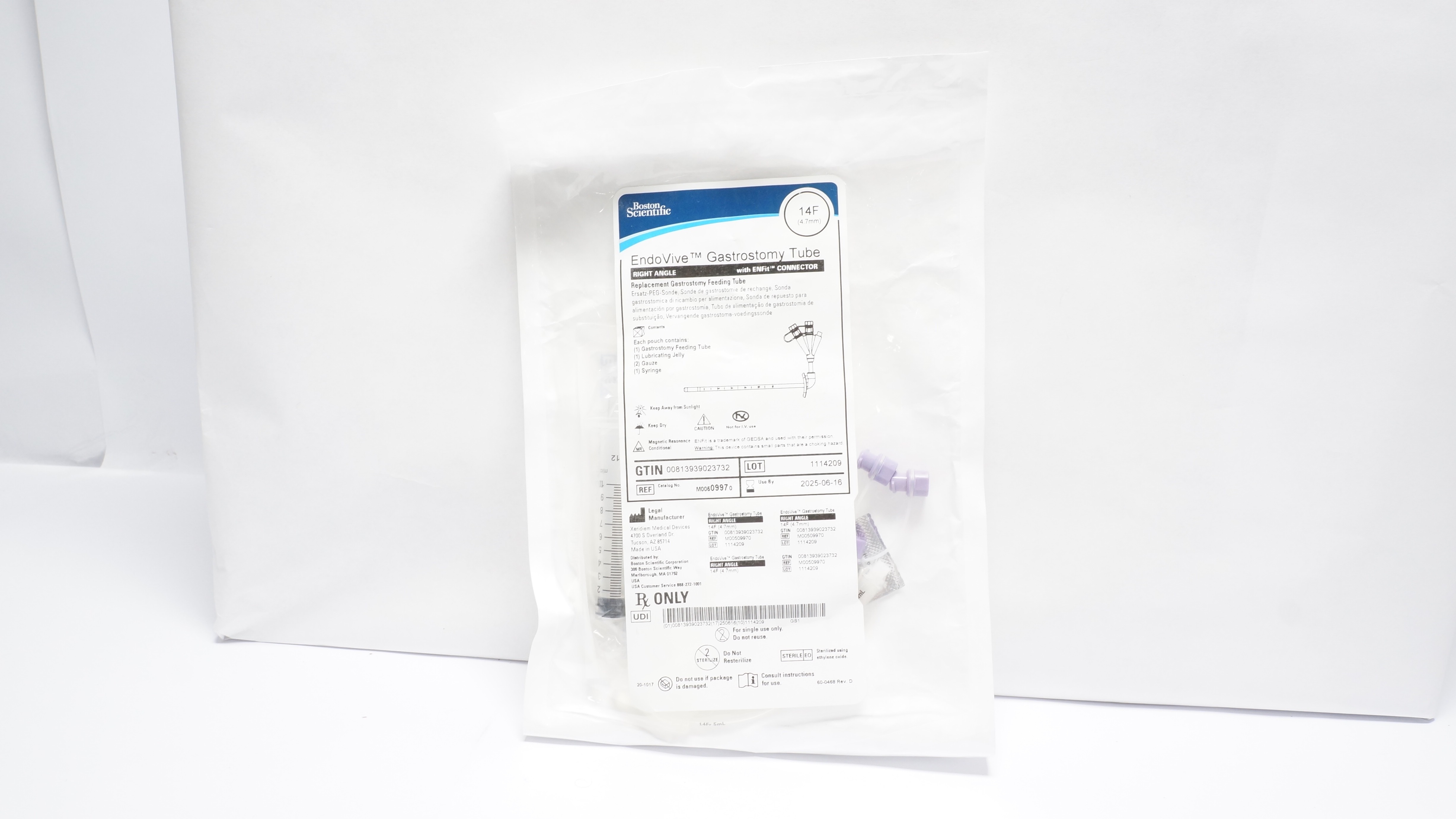 Boston Scientific 0997 Replacement EndoVive Gastrostomy Feeding Tube 14F  (x)