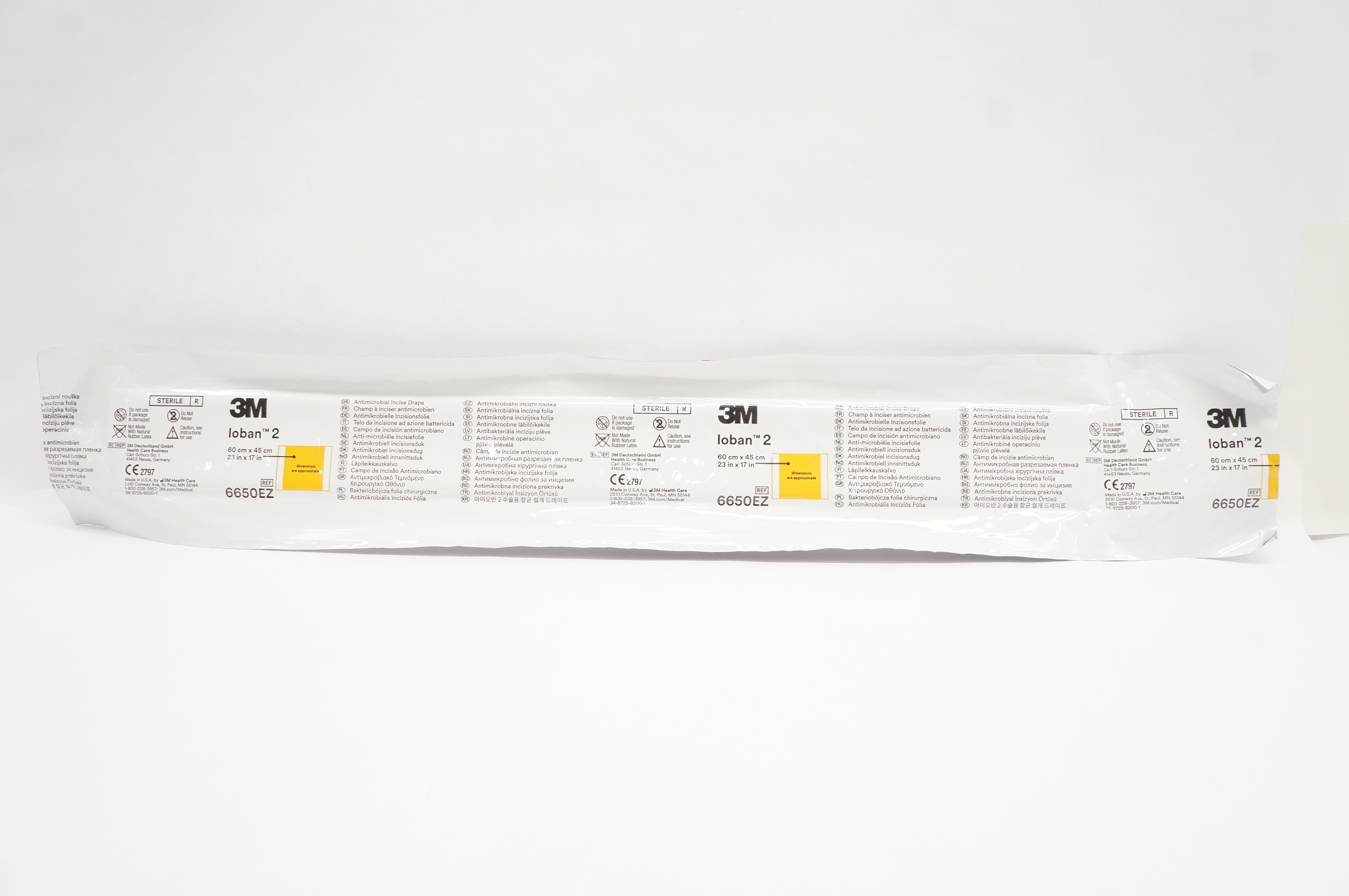 3M 6650EZ Loban 2 Antimicrobial Incise Drape 23inch x 17inch