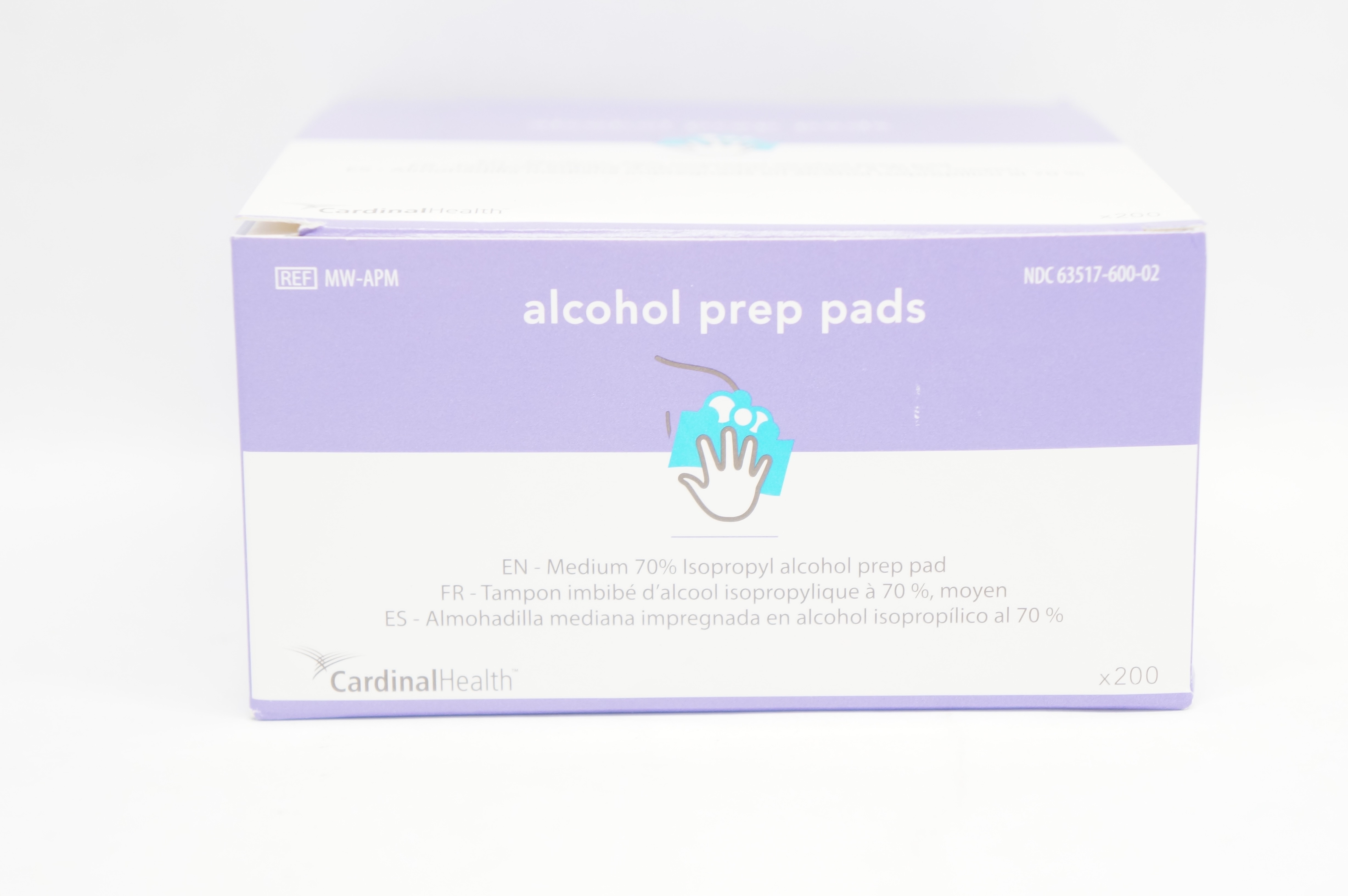 Cardinal Health MW-APM 70% Isopropyl Alcohol Prep Pad - Box of 200