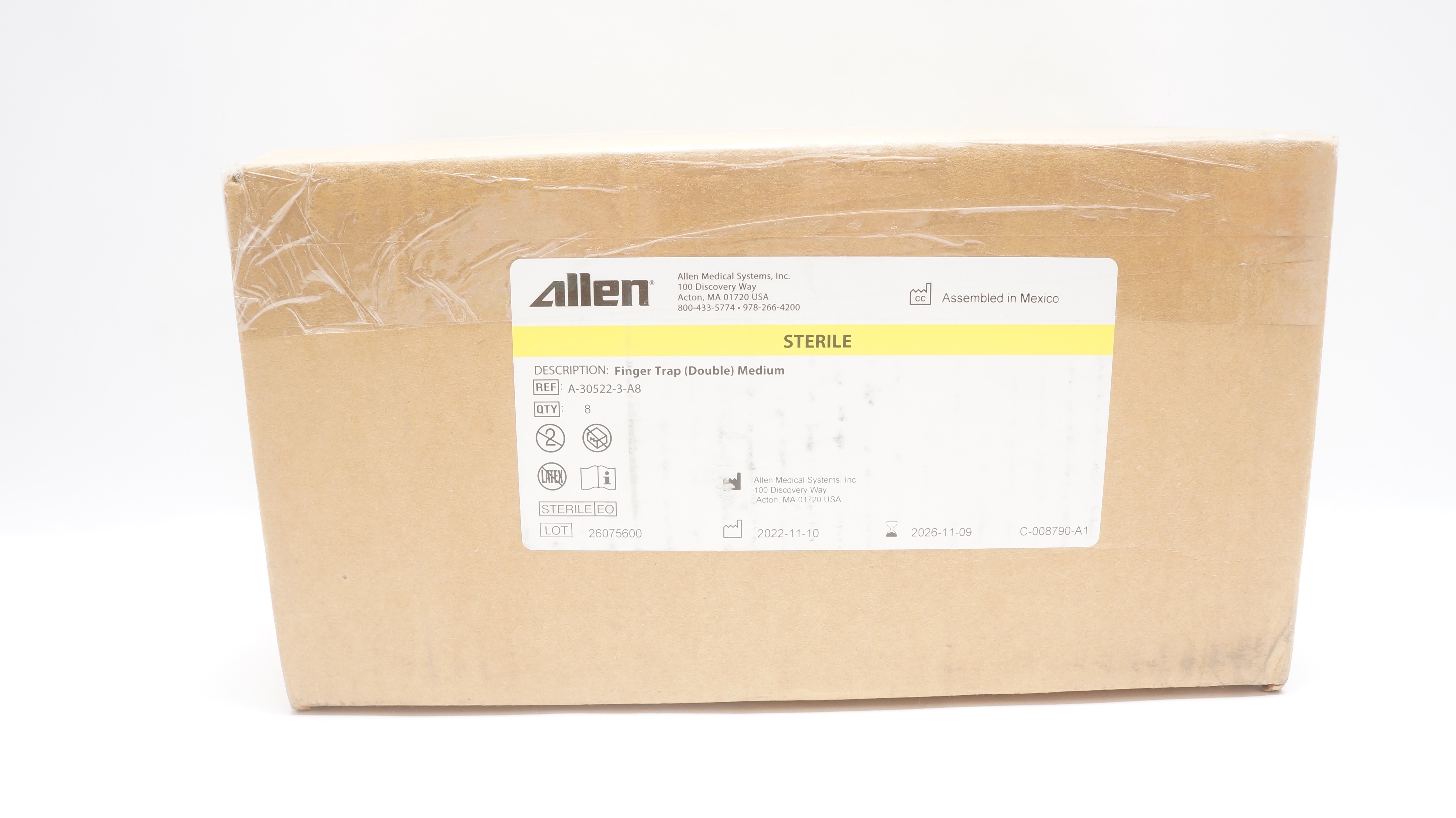 Allen Medical A-30522-3-A8 Finger Trap Double Medium - Case of 8
