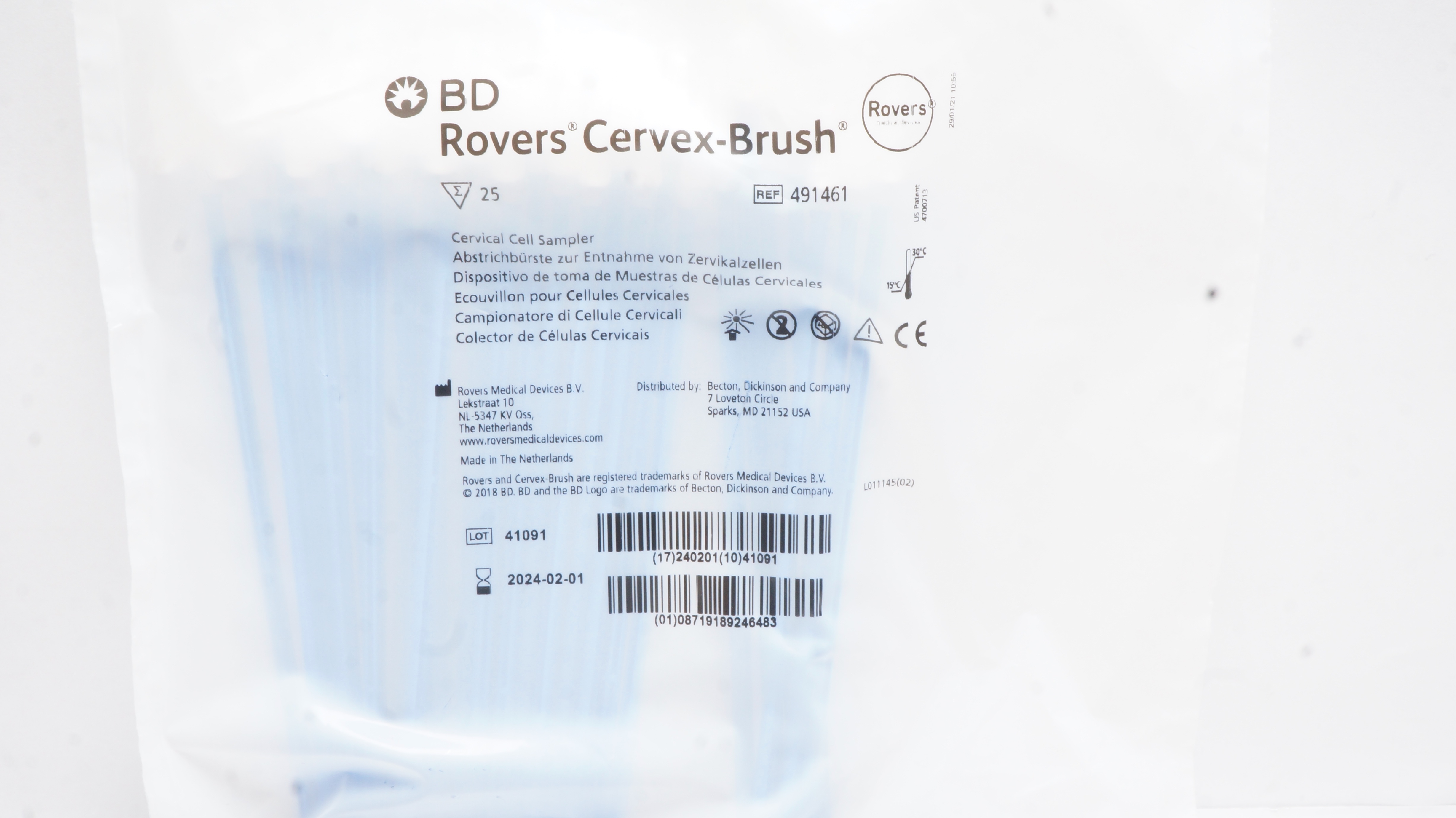 BD 491461 Rovers Cervex-Brush, Cervical Cell Sampler (x) - Pack of 25