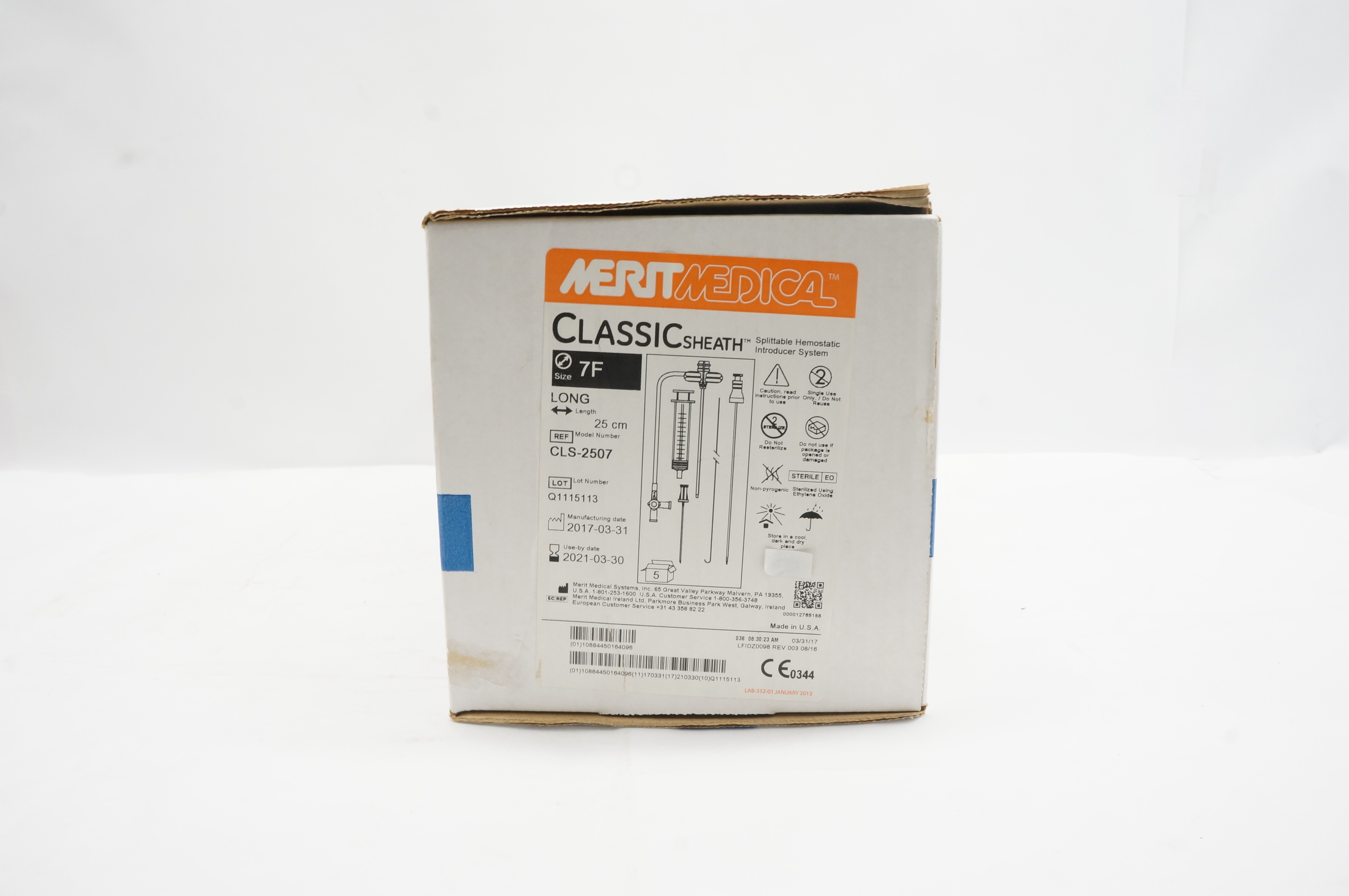 MeritMedical CLS-2507 Splitable Hemostatic Introducer System 25cm - Box of 5 (x)