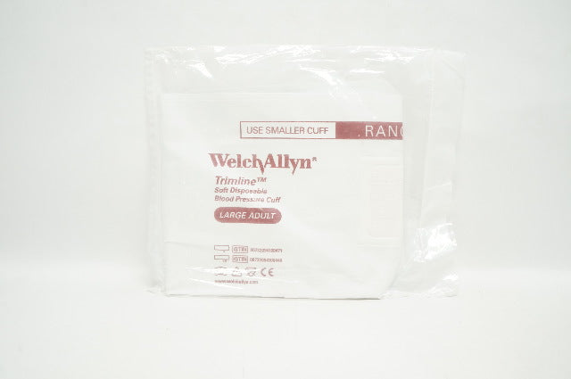 Welch Allyn 901044 Trimline Soft Disposable Blood Pressure Cuff, Large Adult
