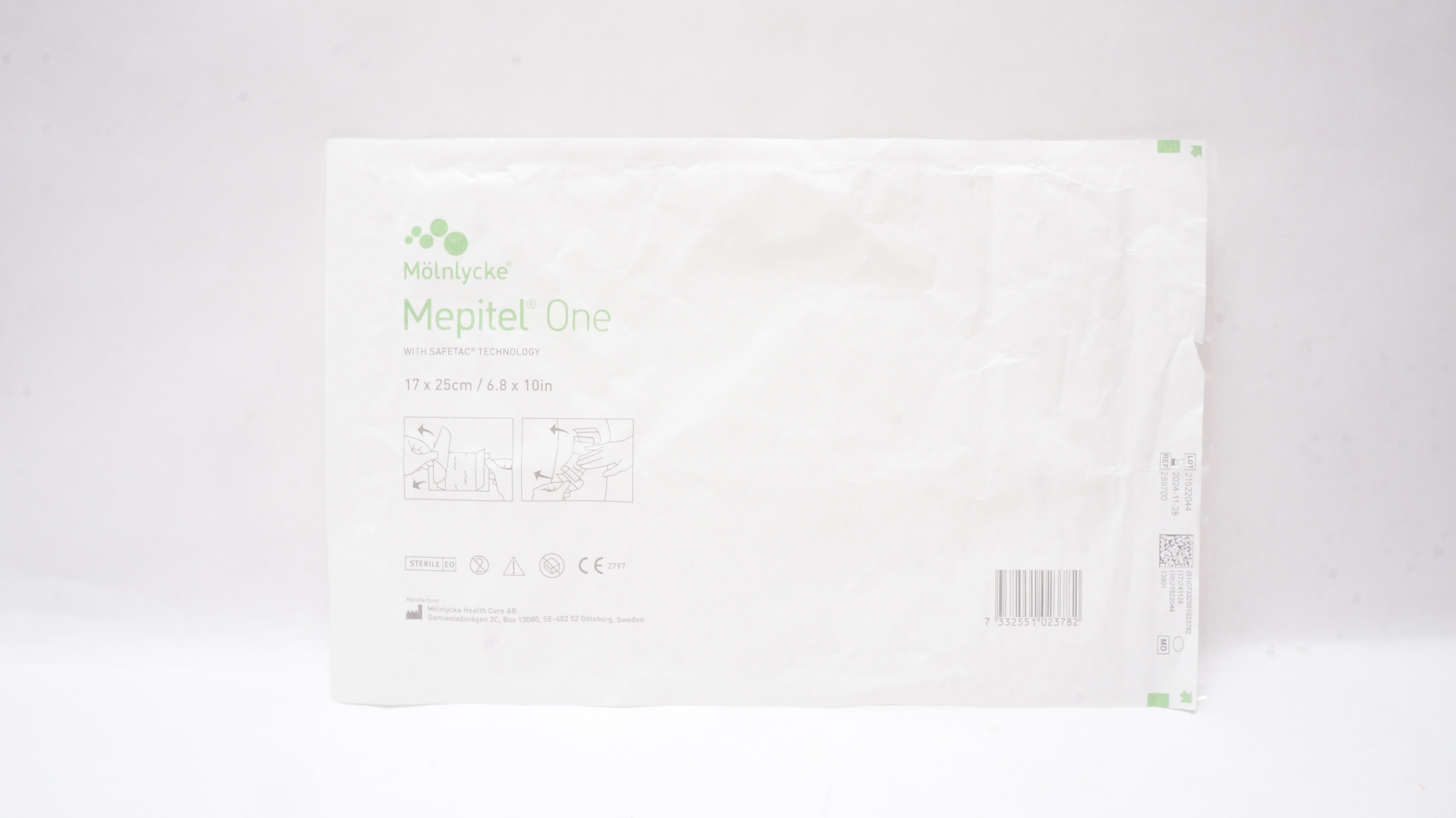 Molnlyke 289700 Mepitel One Soft Silicone Wound Contact Layer 6.8x10in