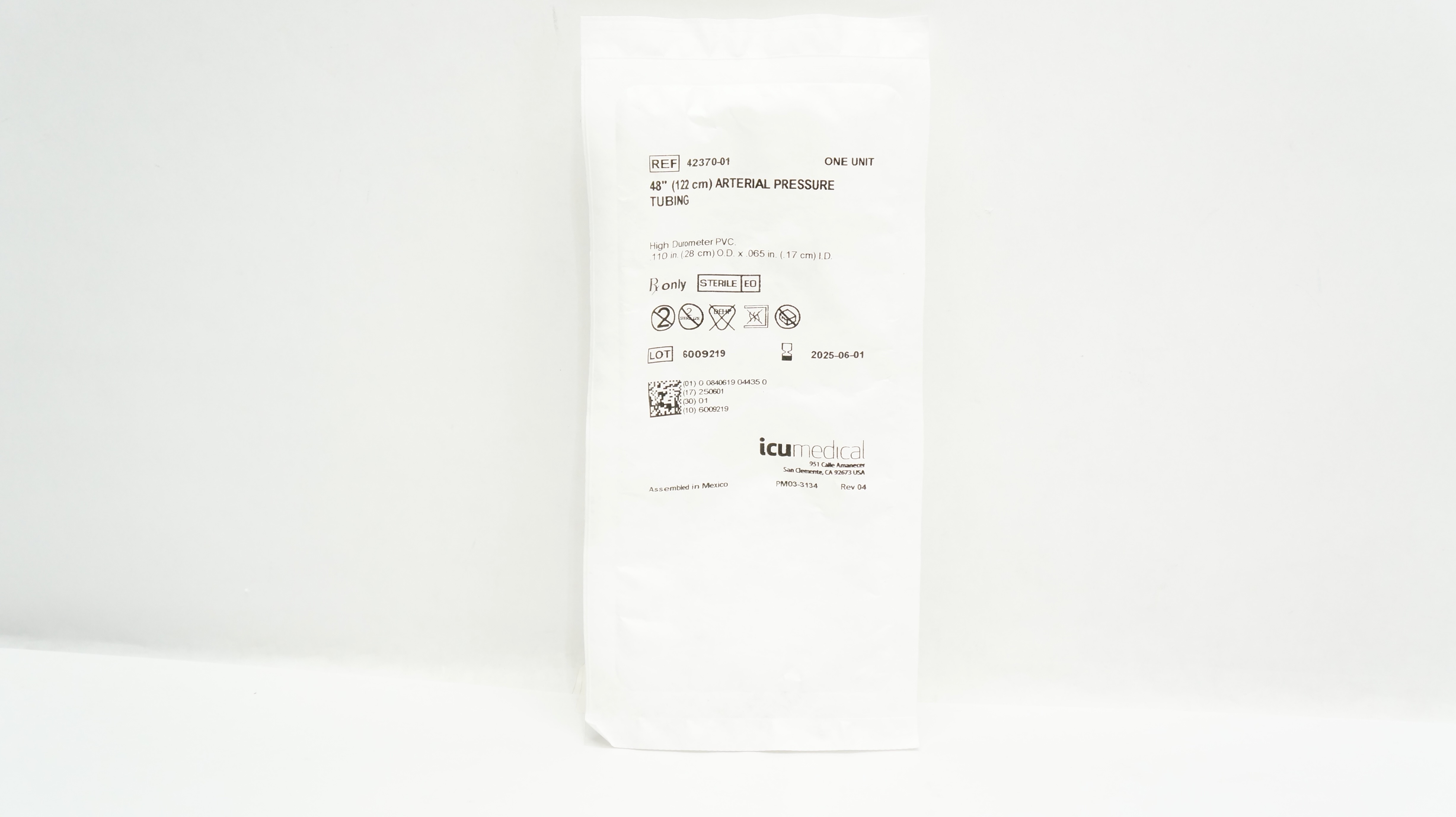 ICU Medical 42370-01 Arterial Pressure Tubing 48inch