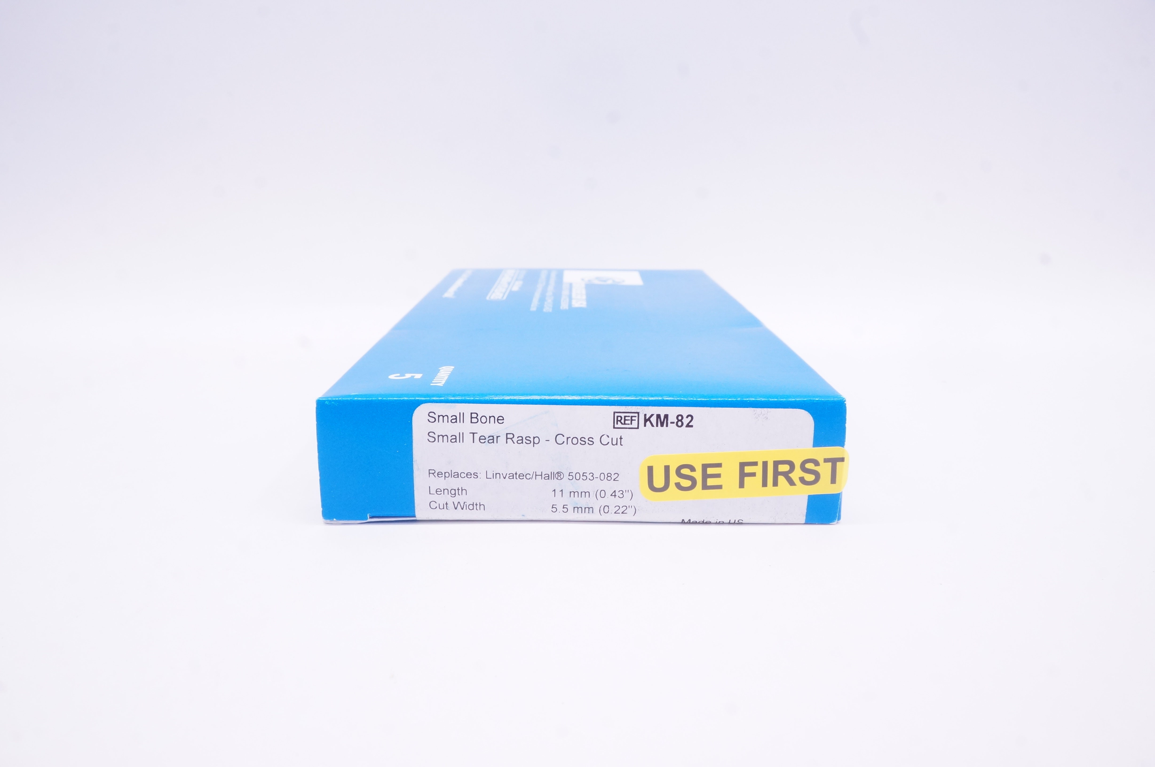 Brasseler KM-82 Small Bone, Small Tear Rasp Cross Cut 0.43 x 0.22inch - Box of 5