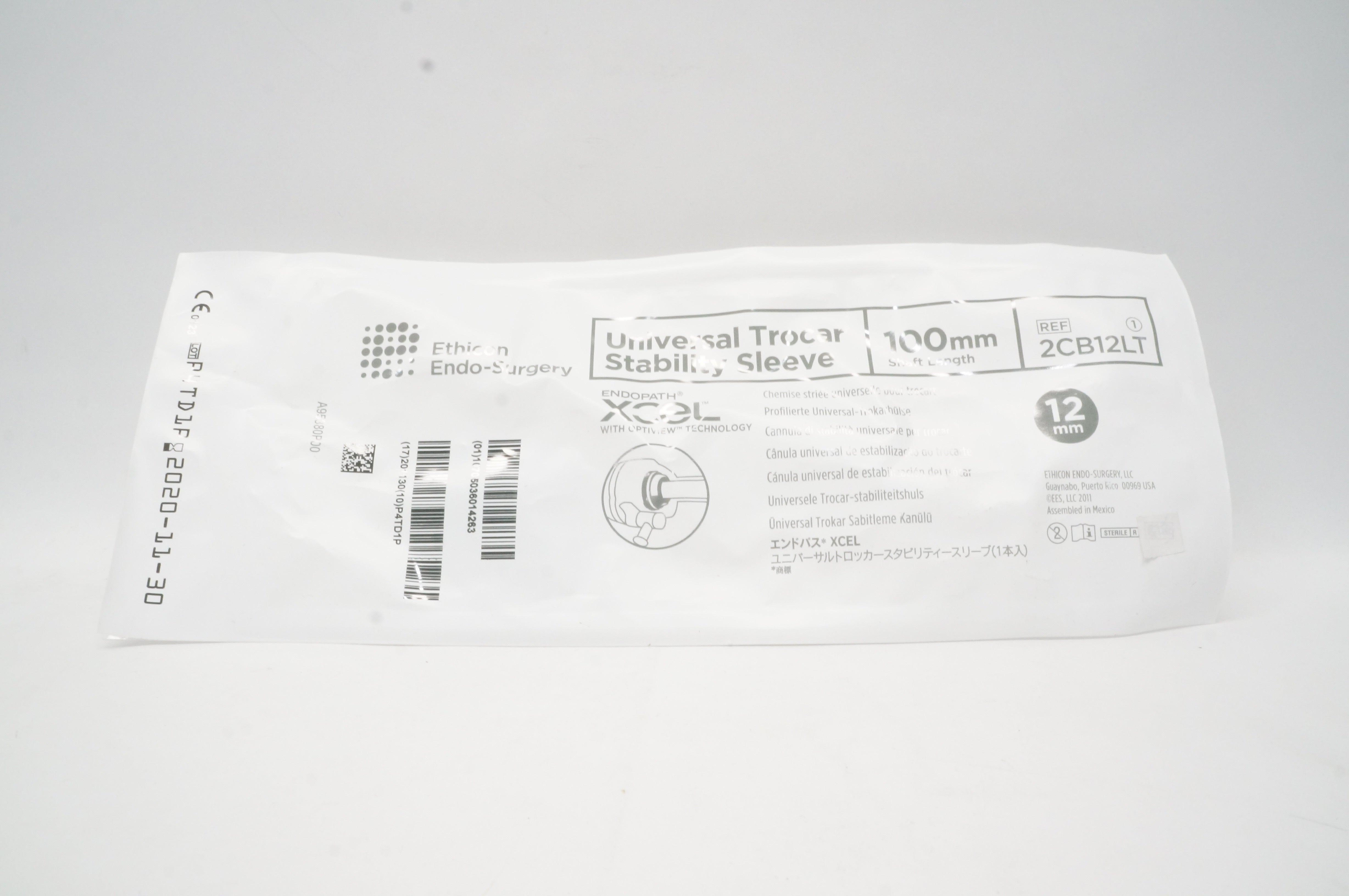 Ethicon 2CB12LT Universal Trocar Stability Sleeve 100mm Shaft Length 12mm (x)