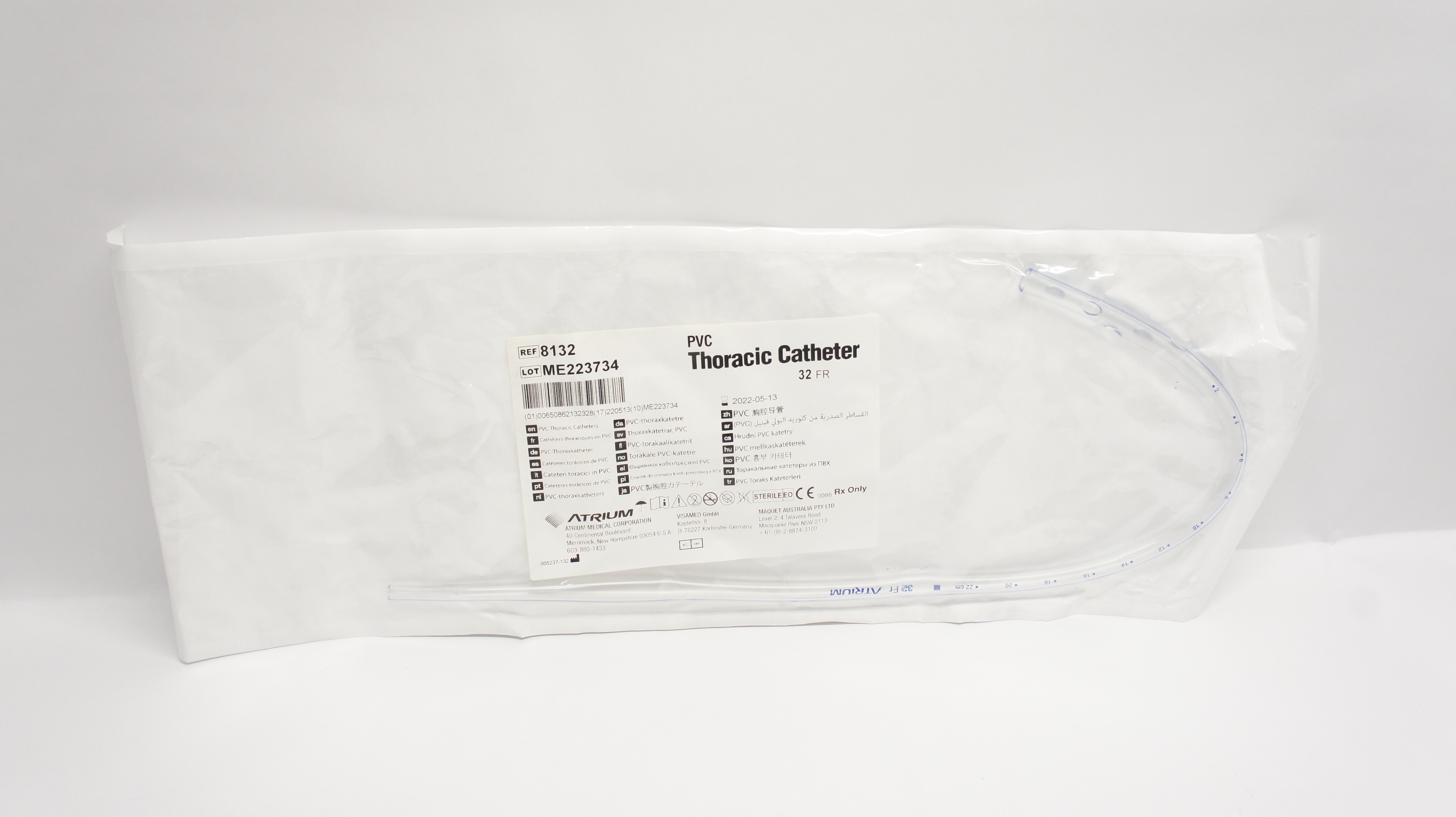 Atrium 8132 PVC Thoracic Cath. 32Fr (x)